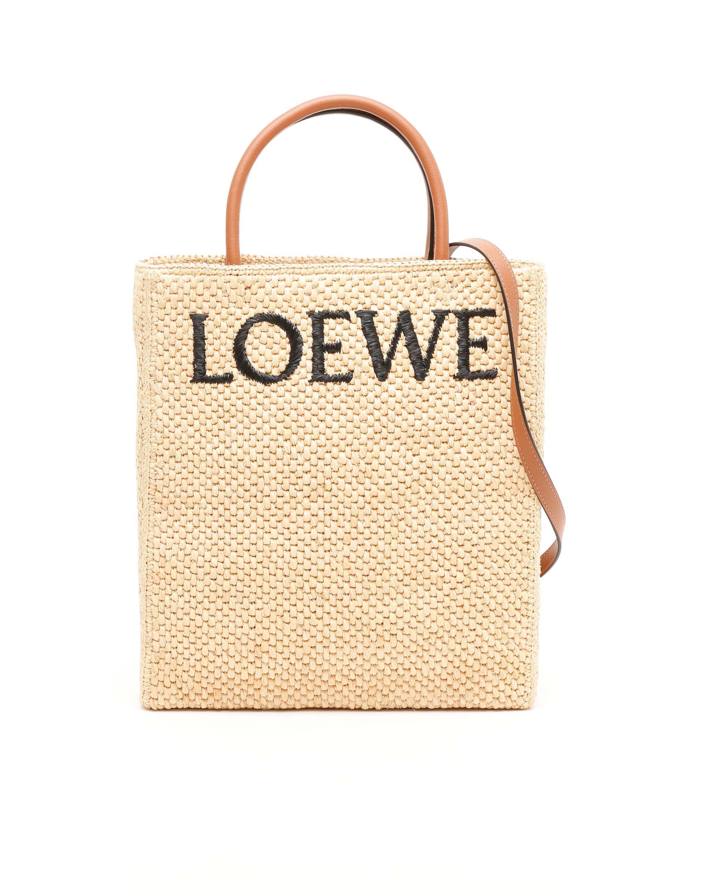 Loewe A4 Raffia Tote Bag