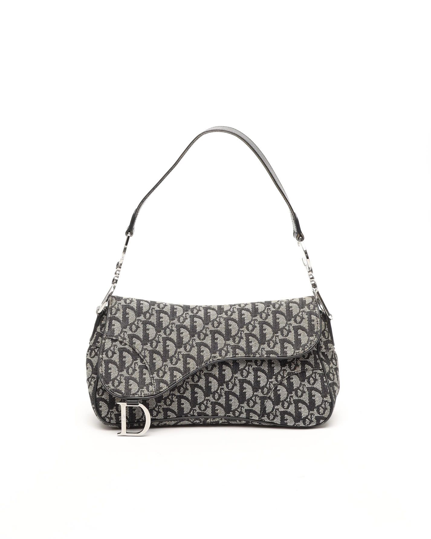 Christian Dior Oblique Long Saddle Shoulder Bag