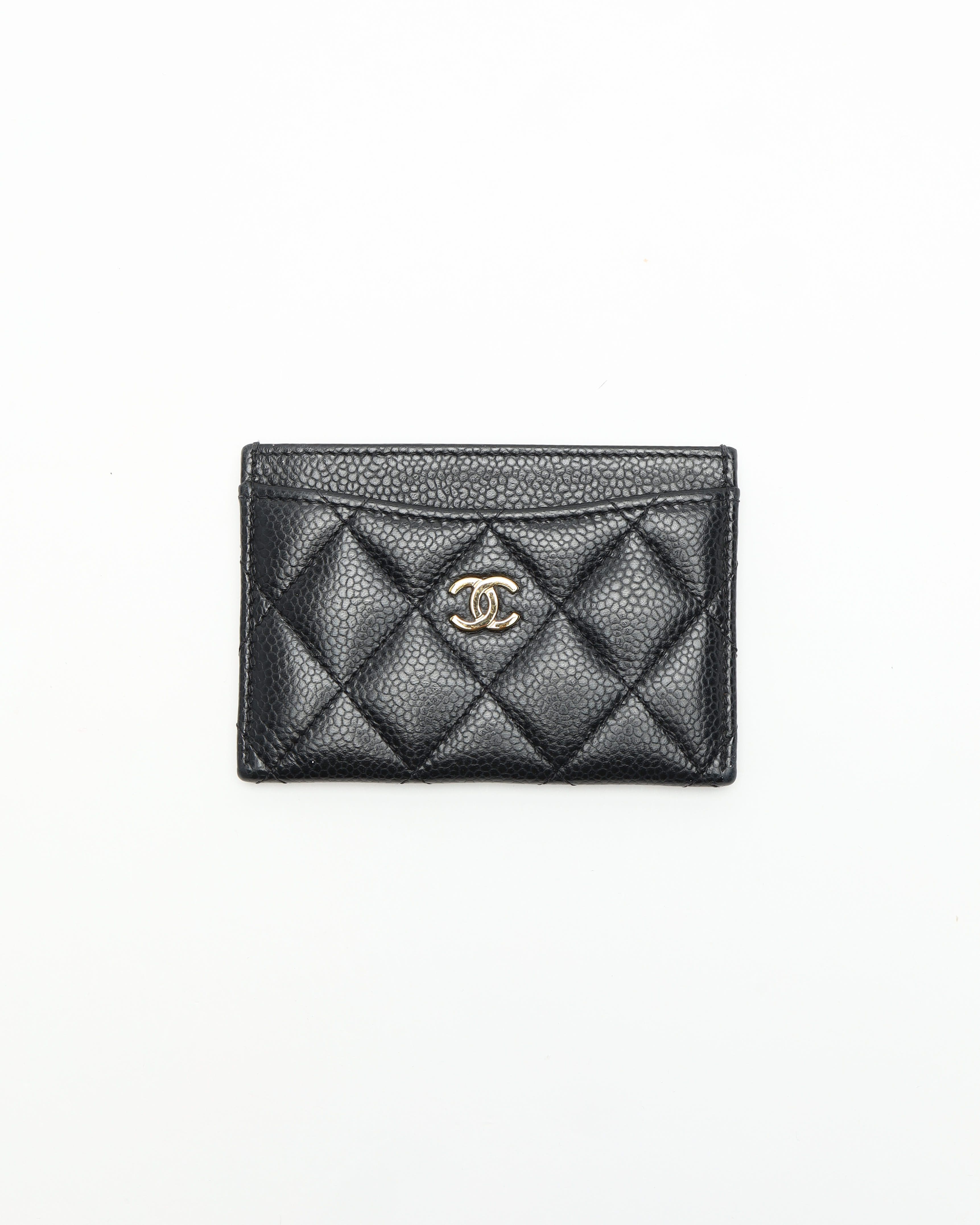 Chanel Coco Mark Caviar Card Holder