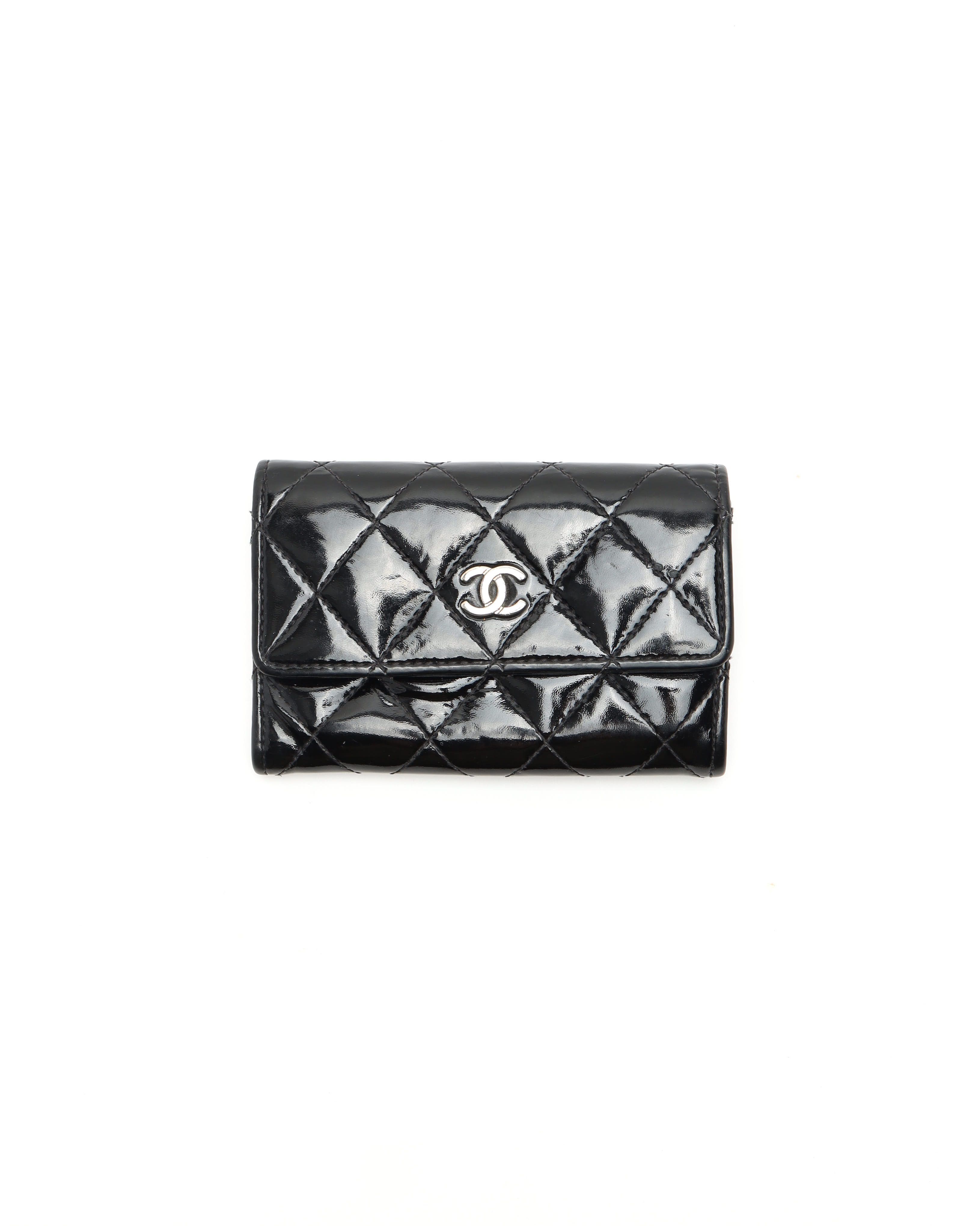 Chanel Patent Leather Flap Card Holder