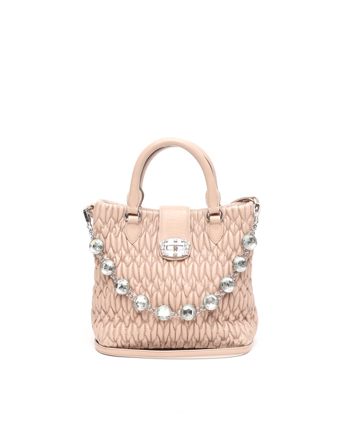 MIU MIU Nappa Chain Crystal Bag