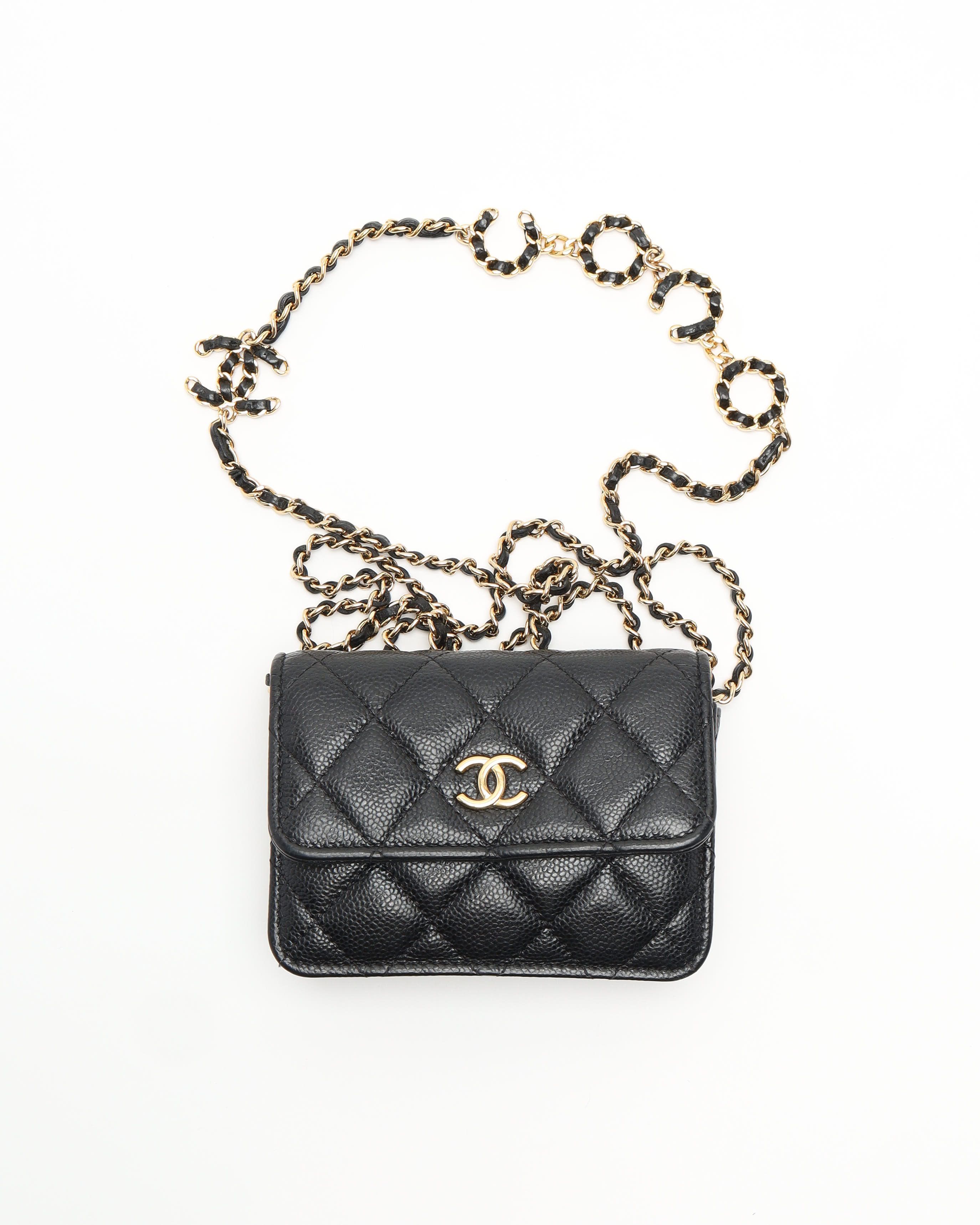 Chanel Card Holder Caviar Wallet On Chain Bag