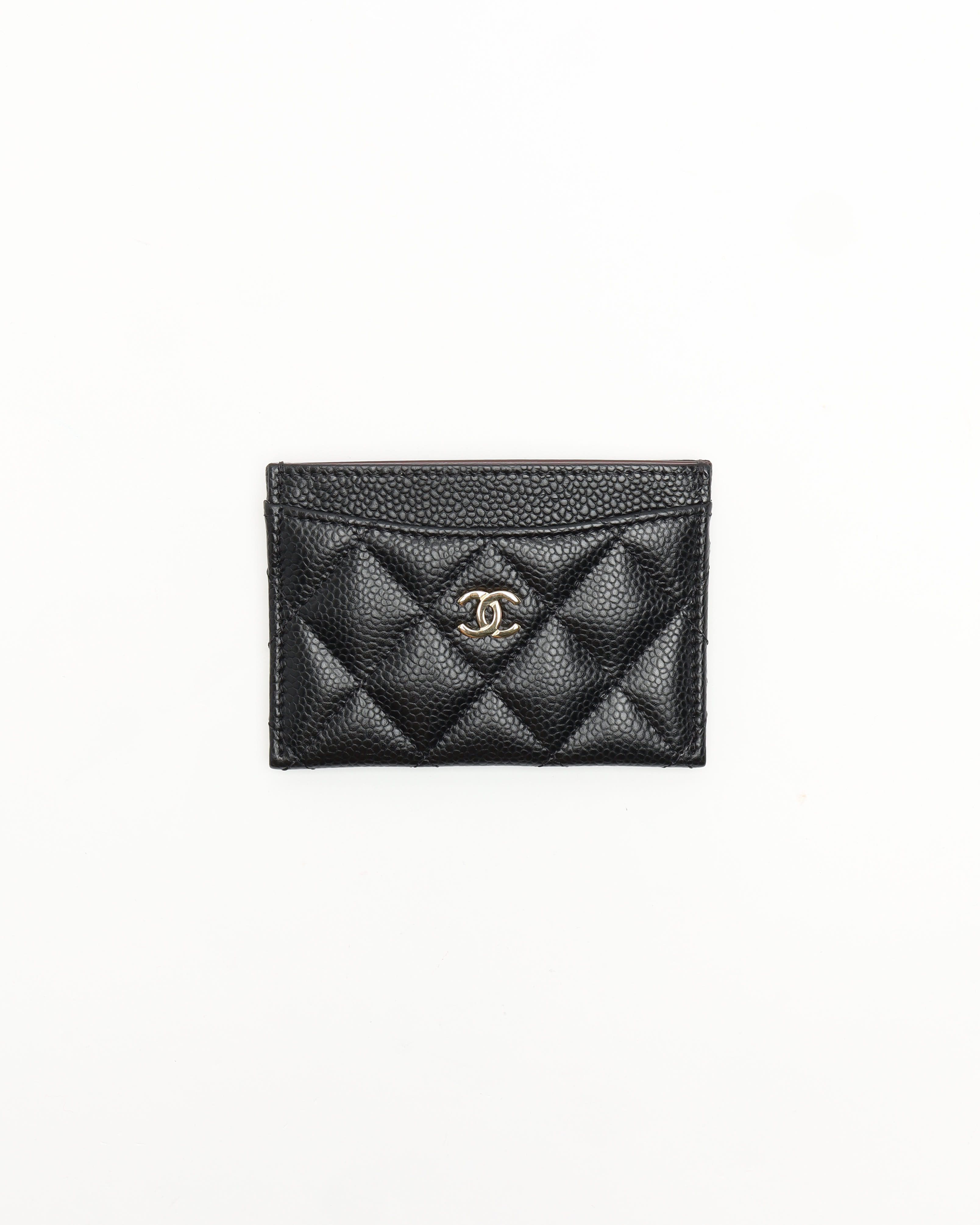 Chanel Coco Mark Caviar Card Holder