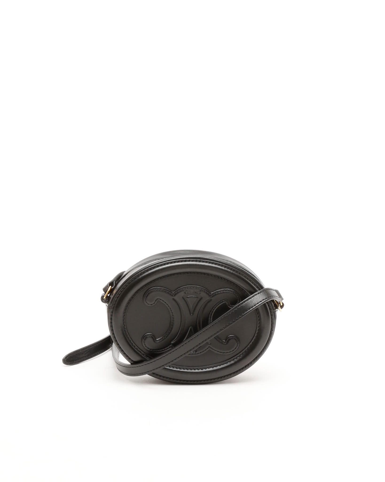 Céline Cuir Triomphe Oval Crossbody Bag