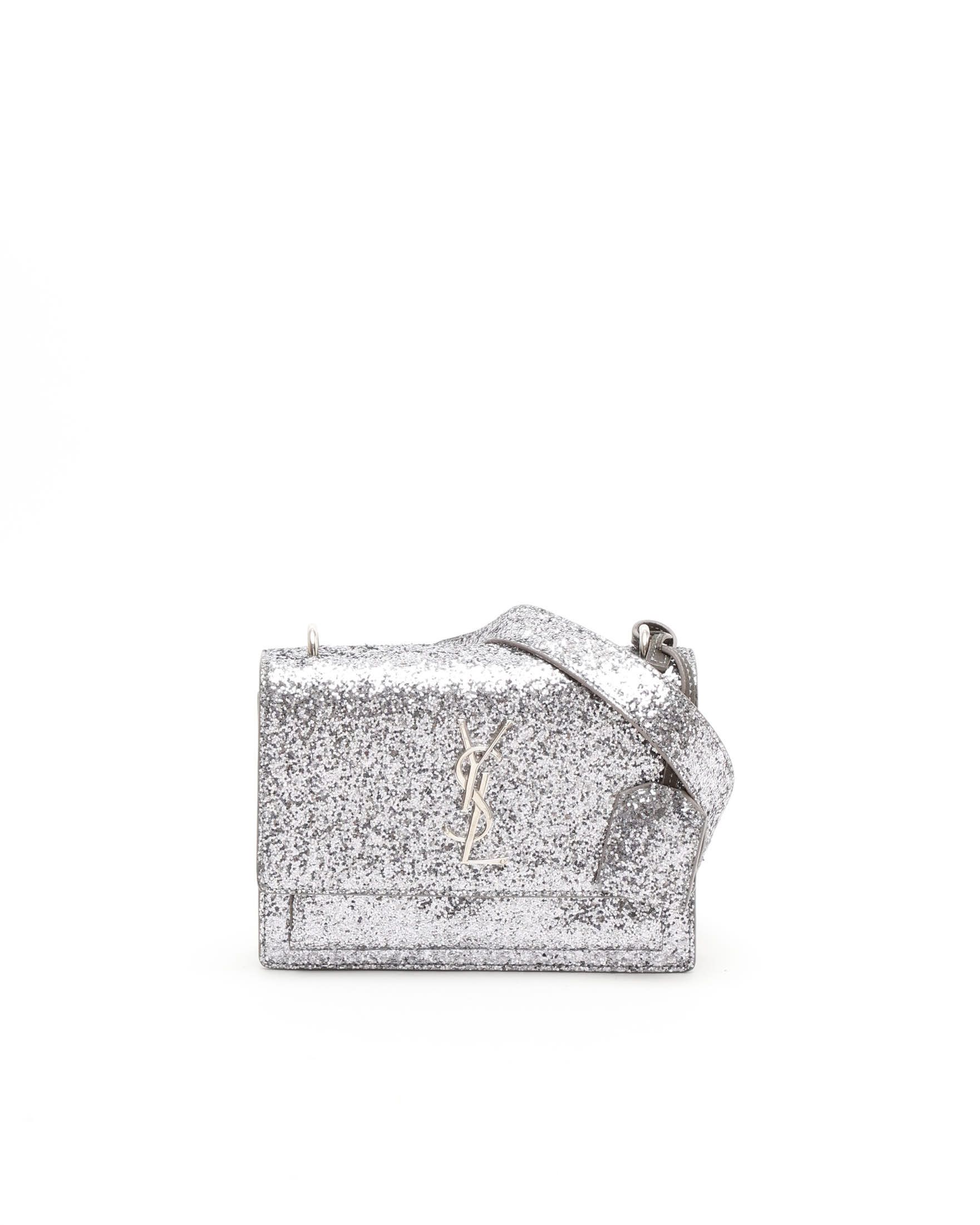 Saint Laurent Sunset Glitter Shoulder Bag