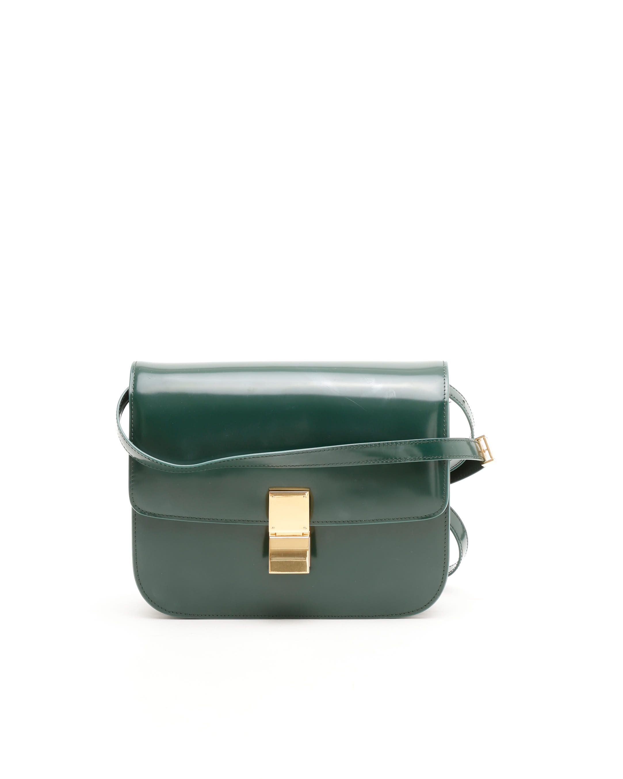 Céline Classic Patent Box Flap Bag