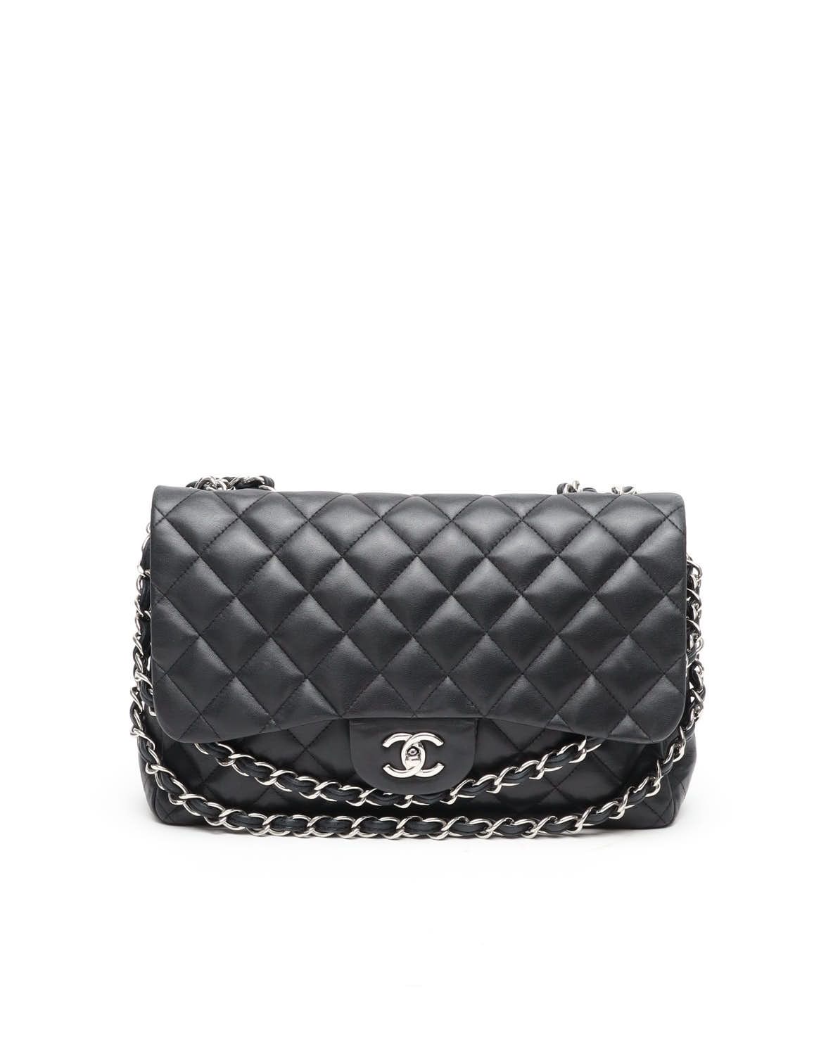 Chanel Quilted Lambskin Classic Jumbo Single Flap Bag