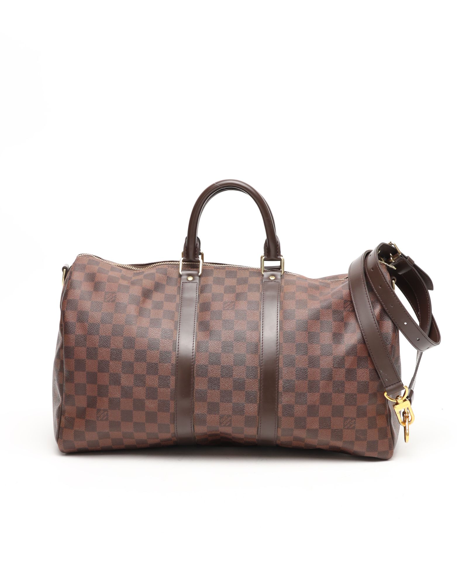 Louis Vuitton Damier Ebene Keepall Bandoulière 45 Weekend Bag