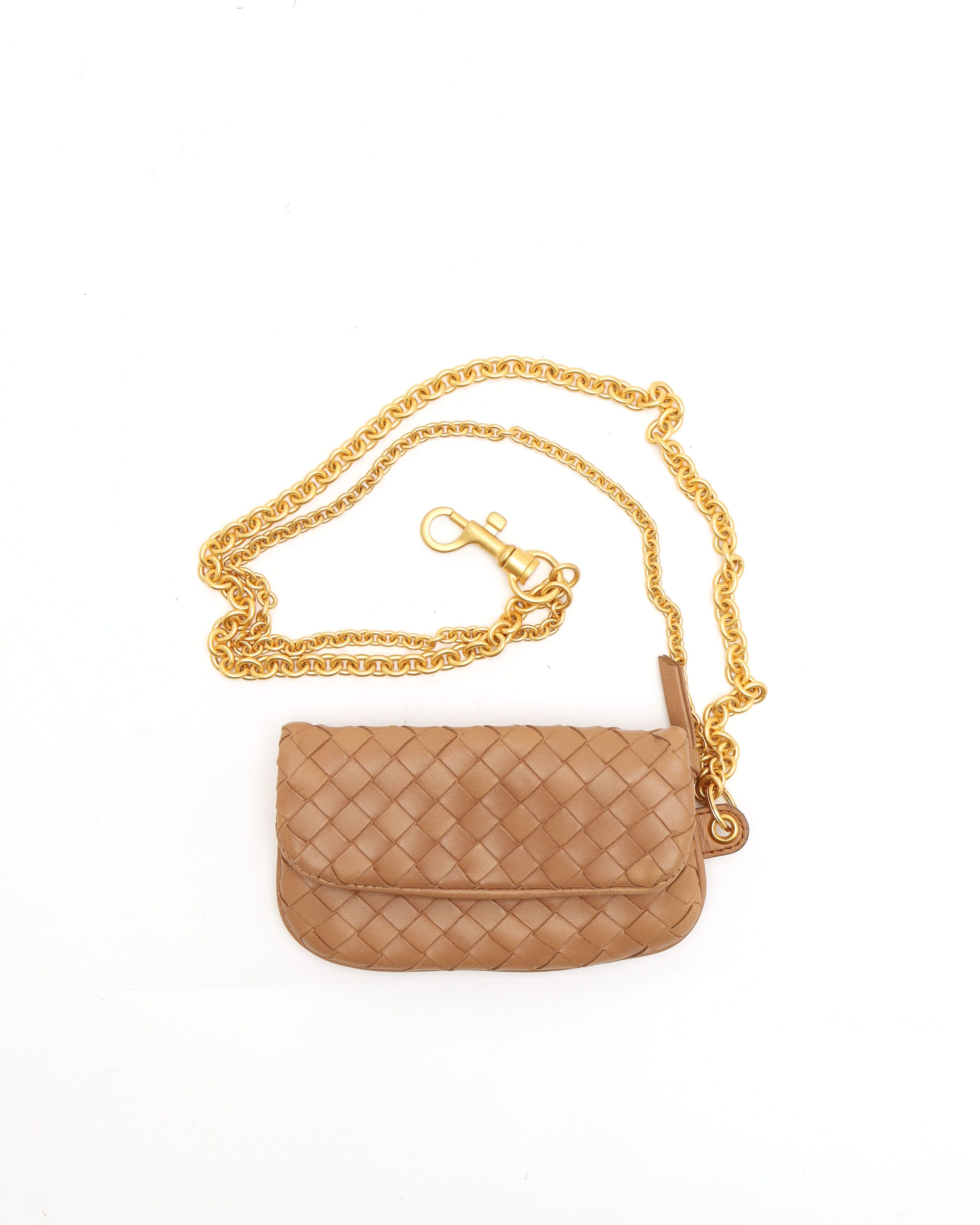 Bottega Veneta Intrecciato Card Holder on Chain