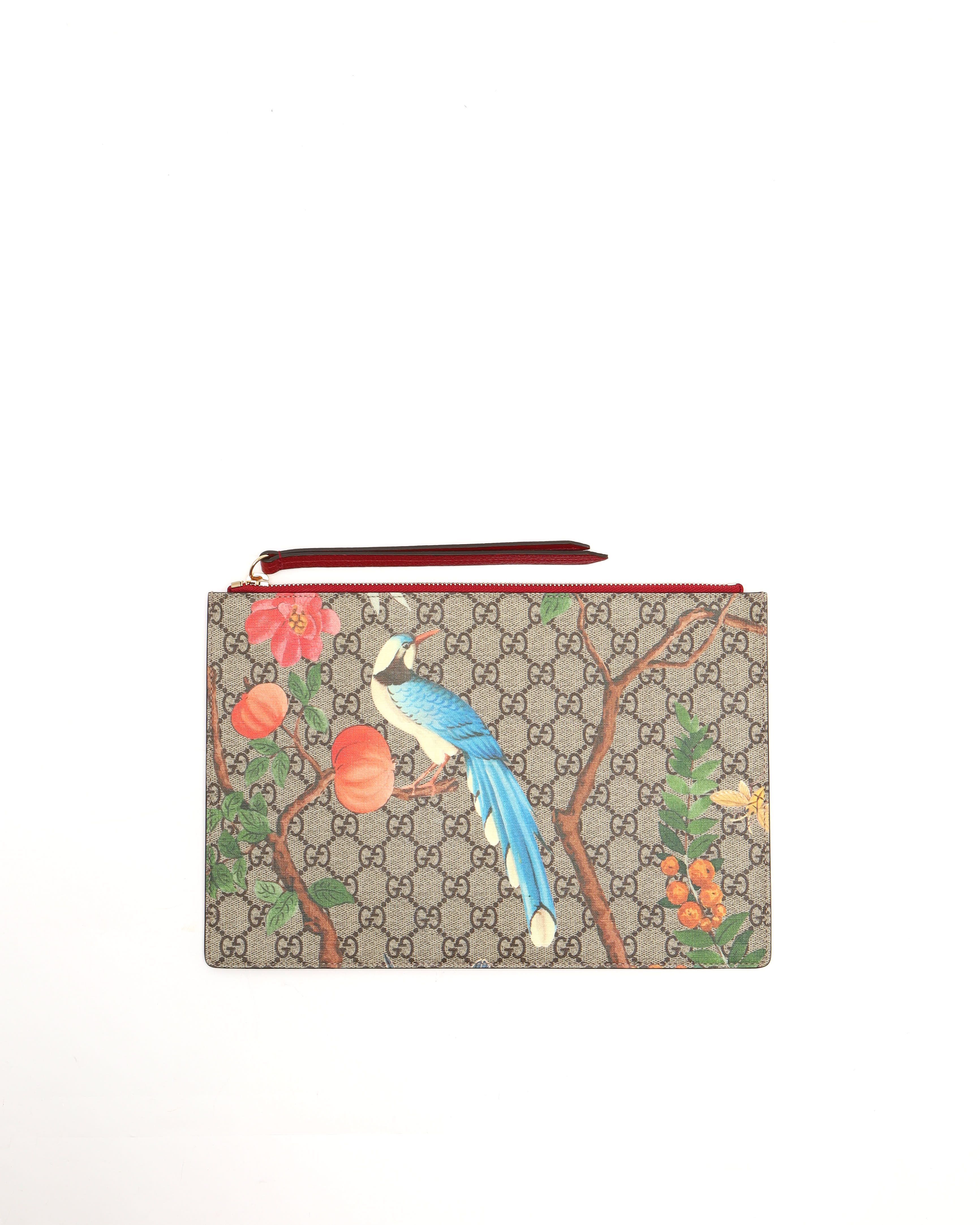 Gucci Canvas and Leather Pouch
