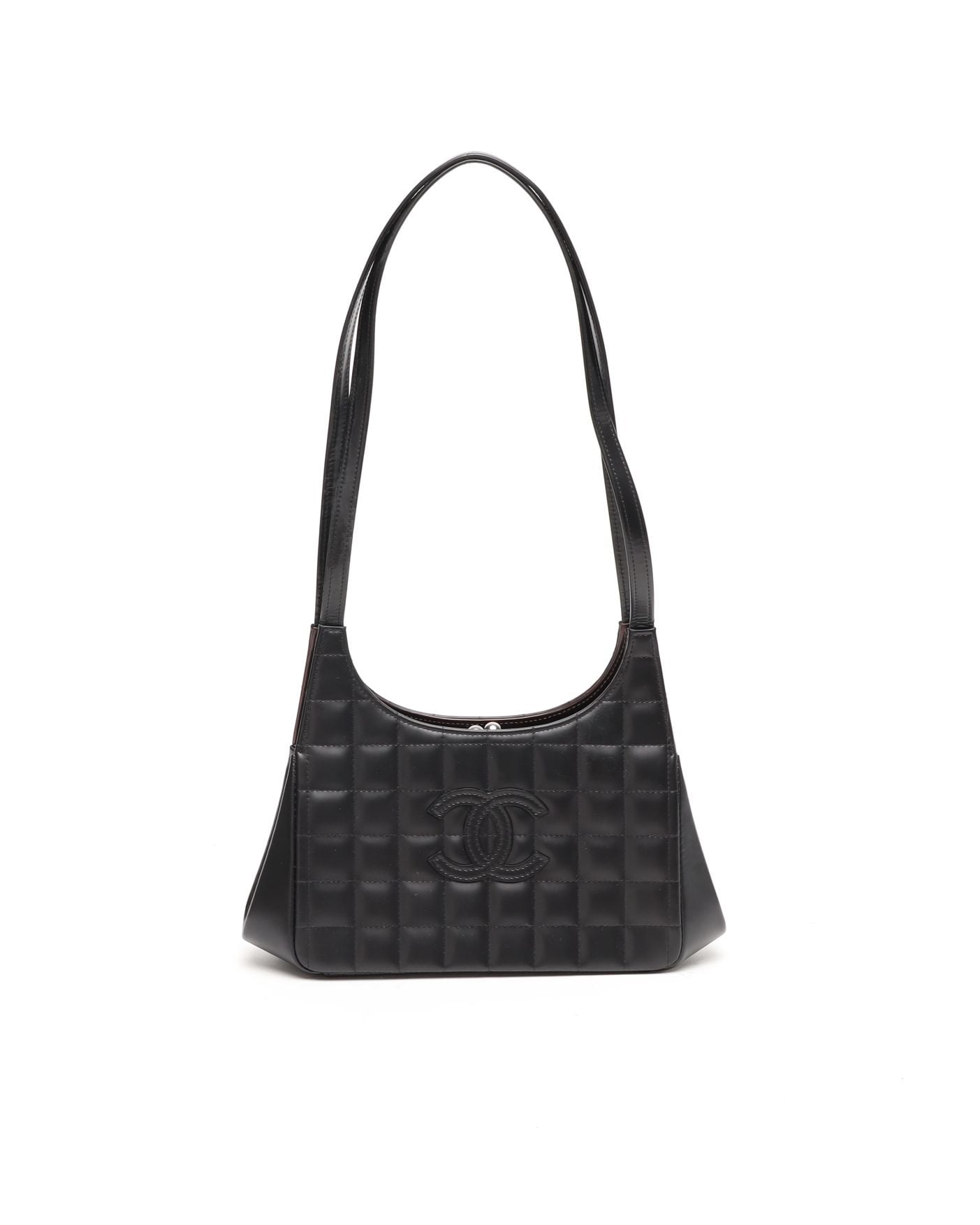 Chanel CC Chocolate Bar Kisslock Shoulder Bag