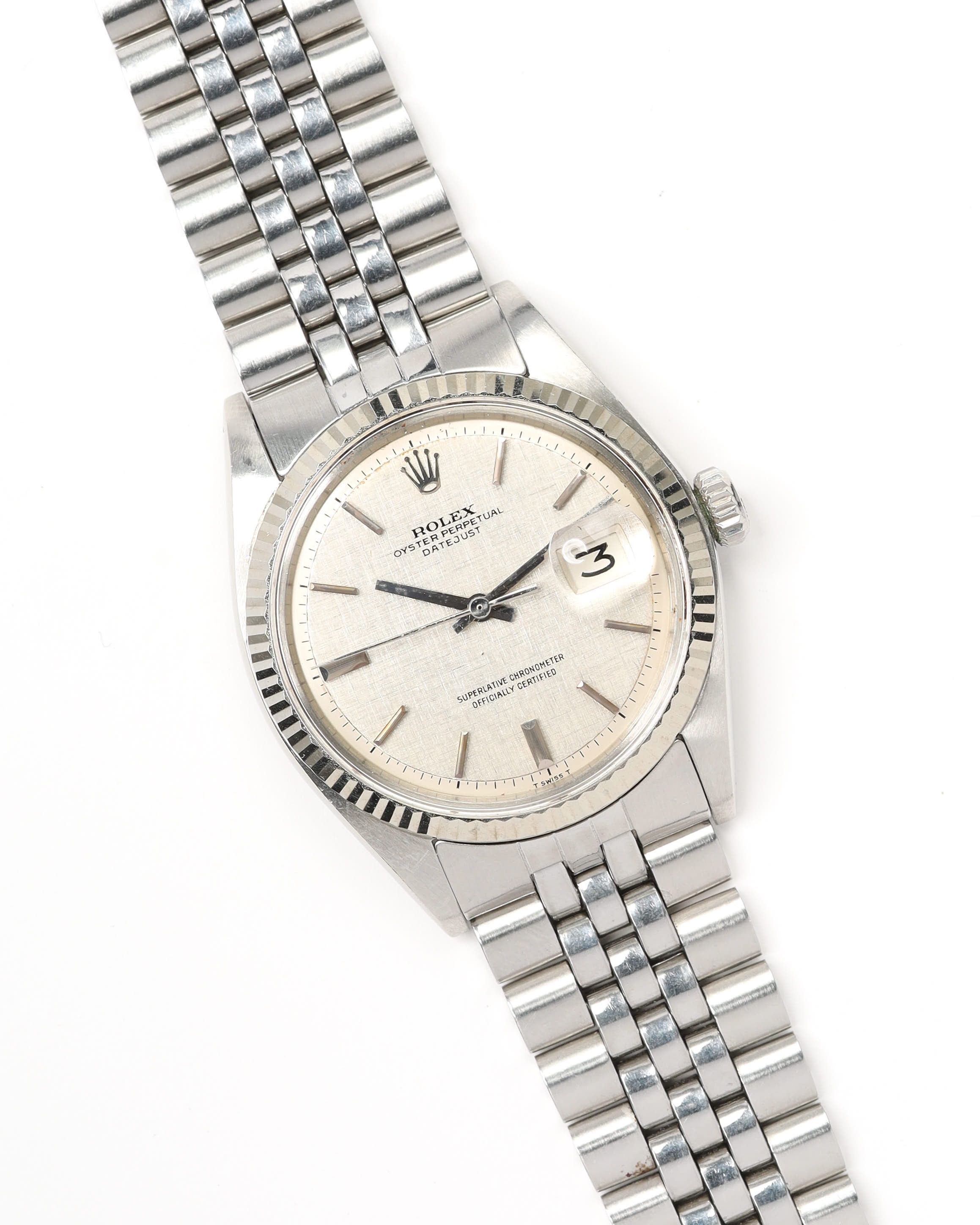Rolex Datejust 36mm Rare No Lume 1973 Watch