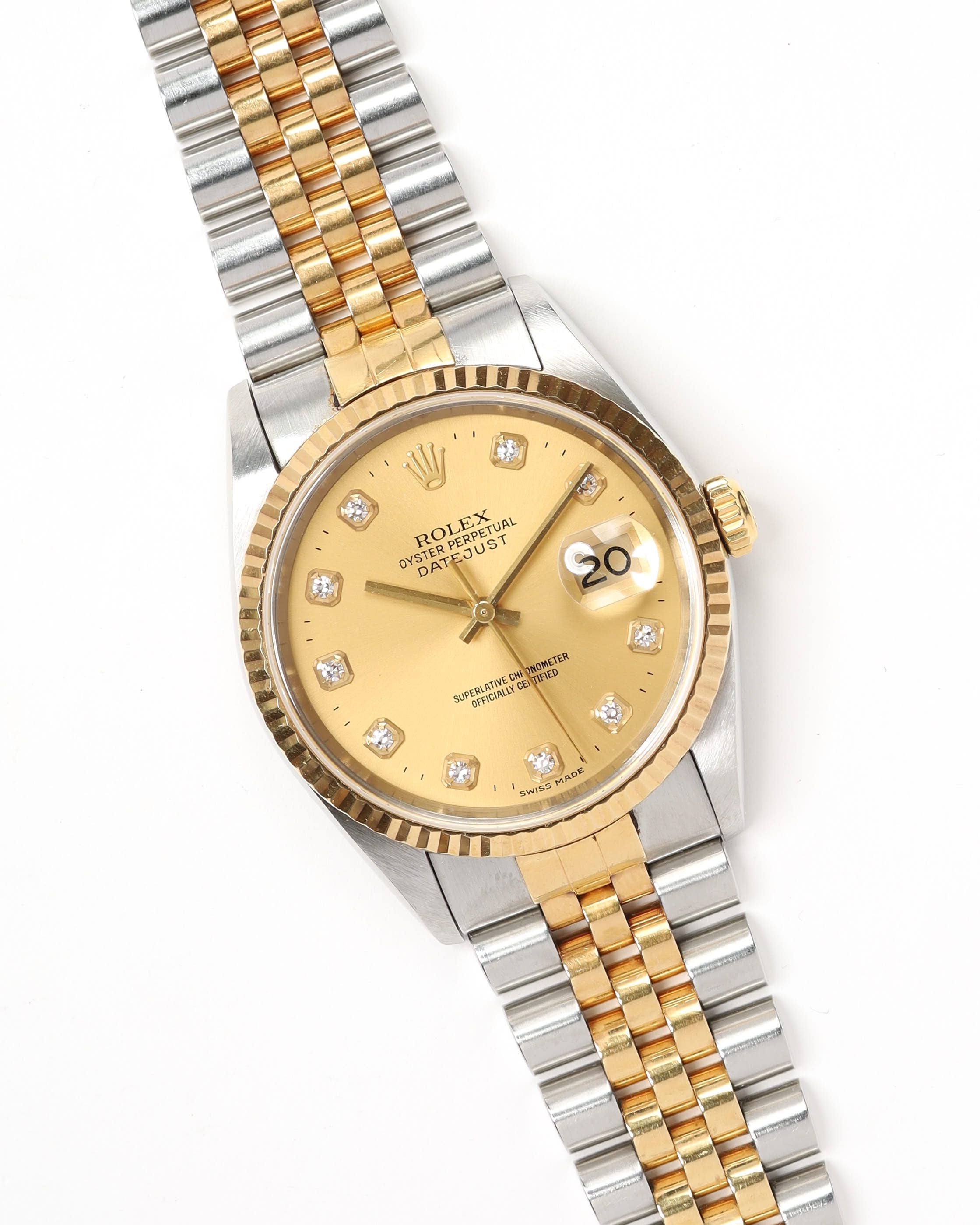 Rolex Datejust 36mm Full Set 2002 Diamond Dial Watch