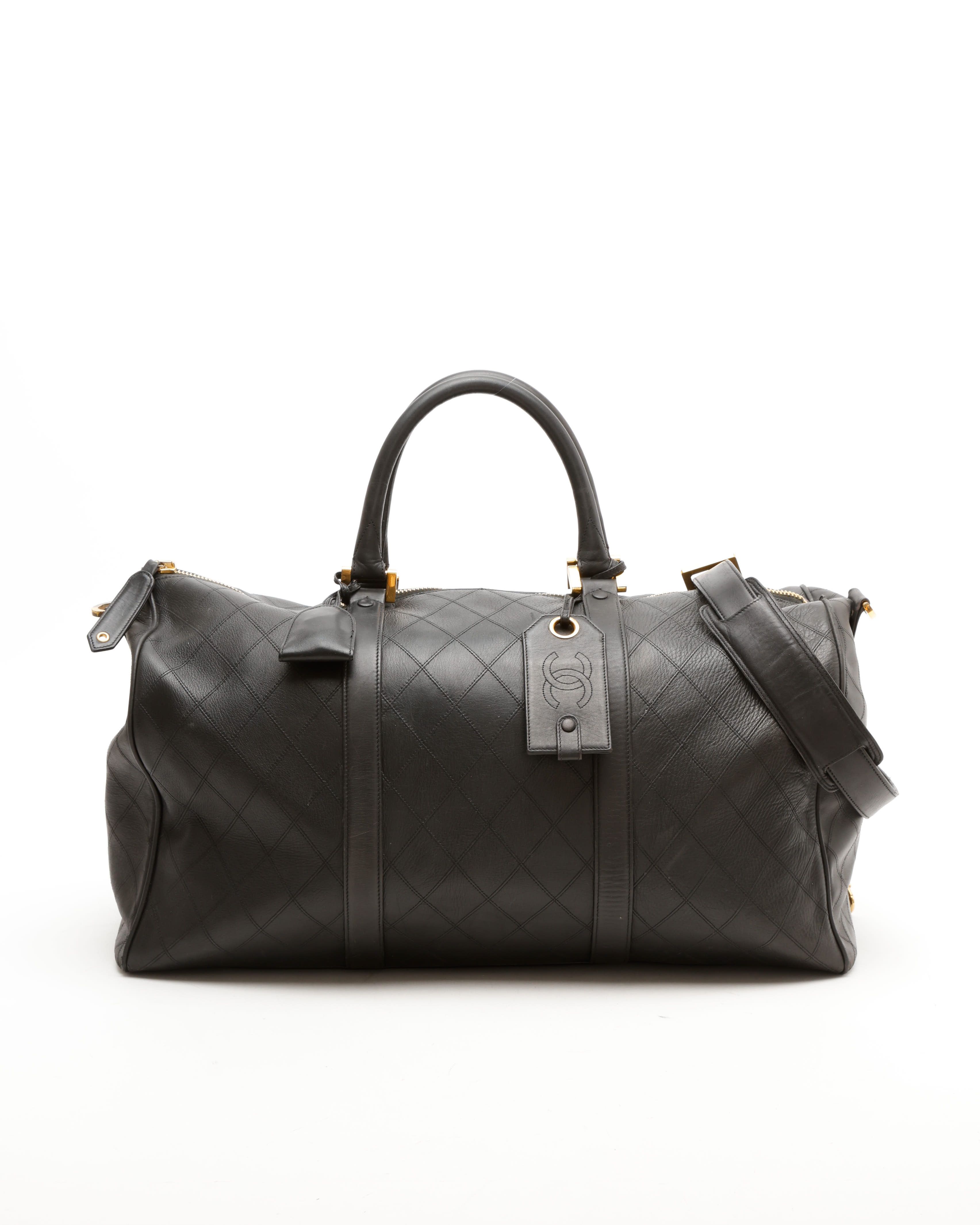 Chanel Diamond Stitch Quilted Duffle Bag