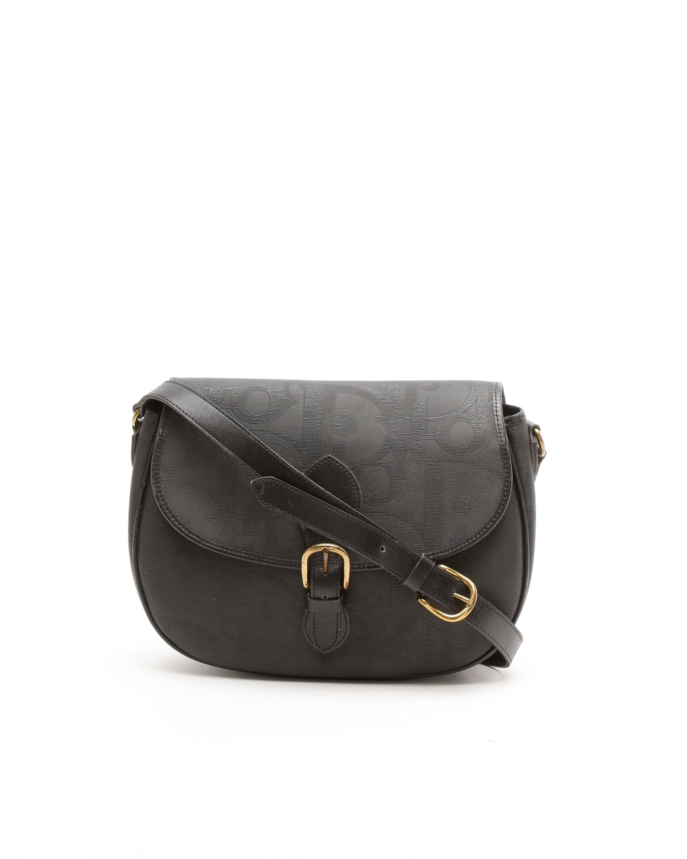Christian Dior Vintage Logo Monogram Shoulder Bag