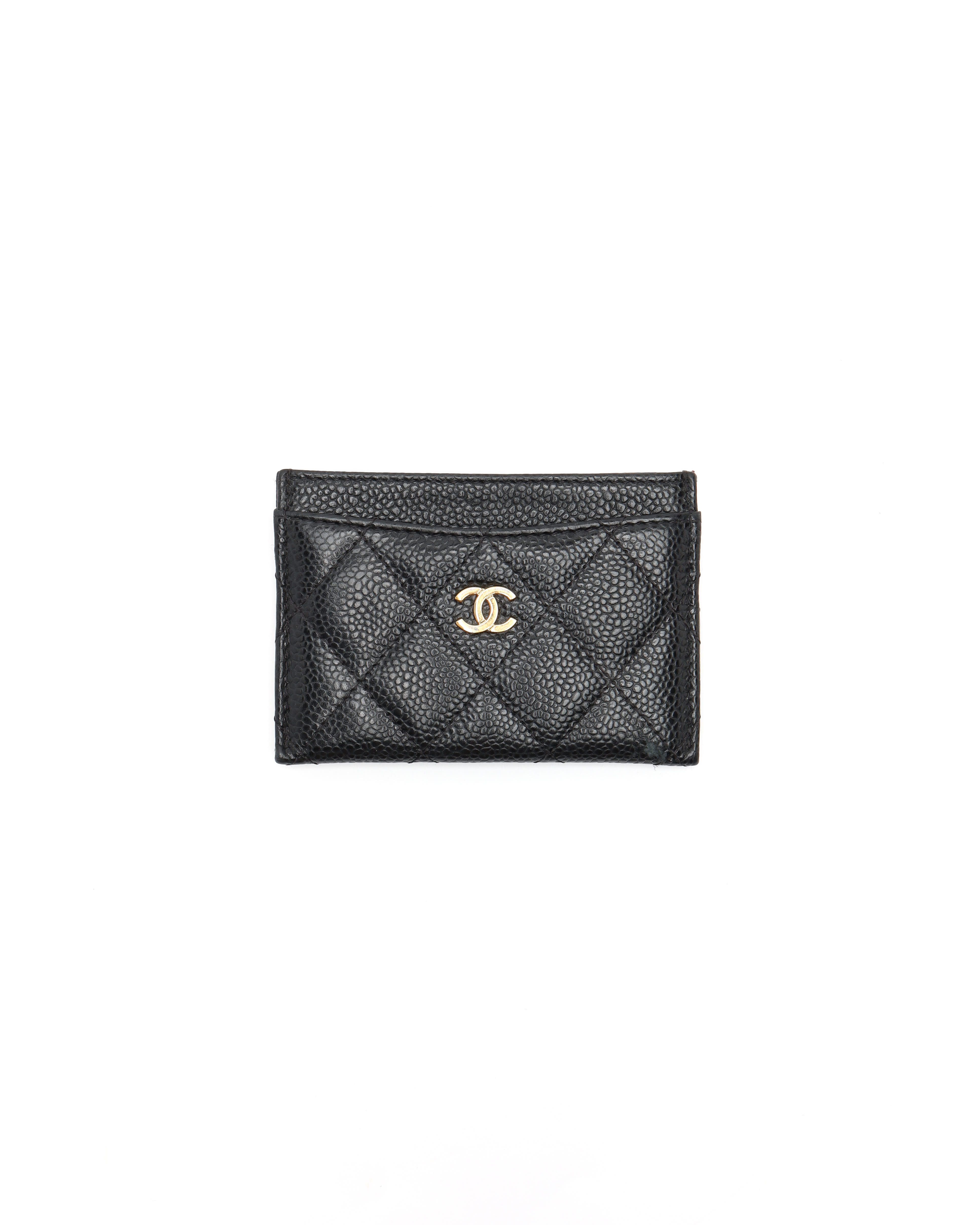 Chanel Coco Mark Caviar Card Holder