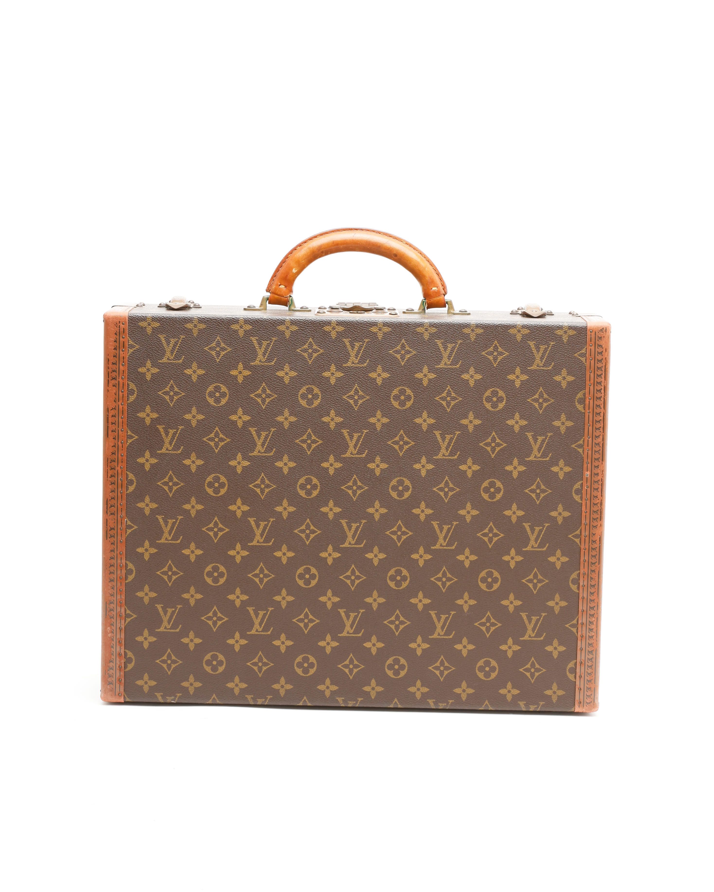 Pre-owned Louis Vuitton Monogram Cotteville 45 Suitcase In Brown