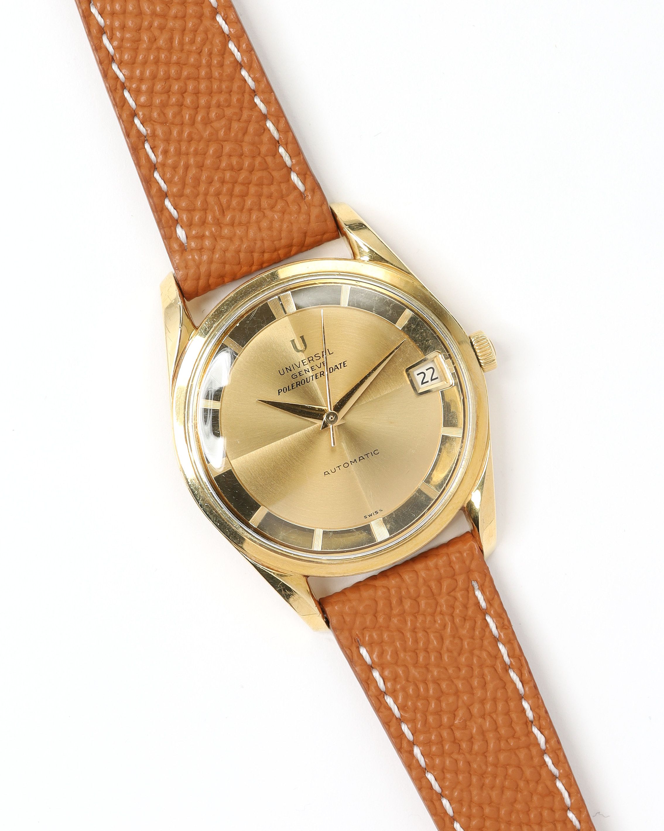 Universal Gen&egrave;ve Polerouter Date 34mm Very Rare 18k Gold Watch