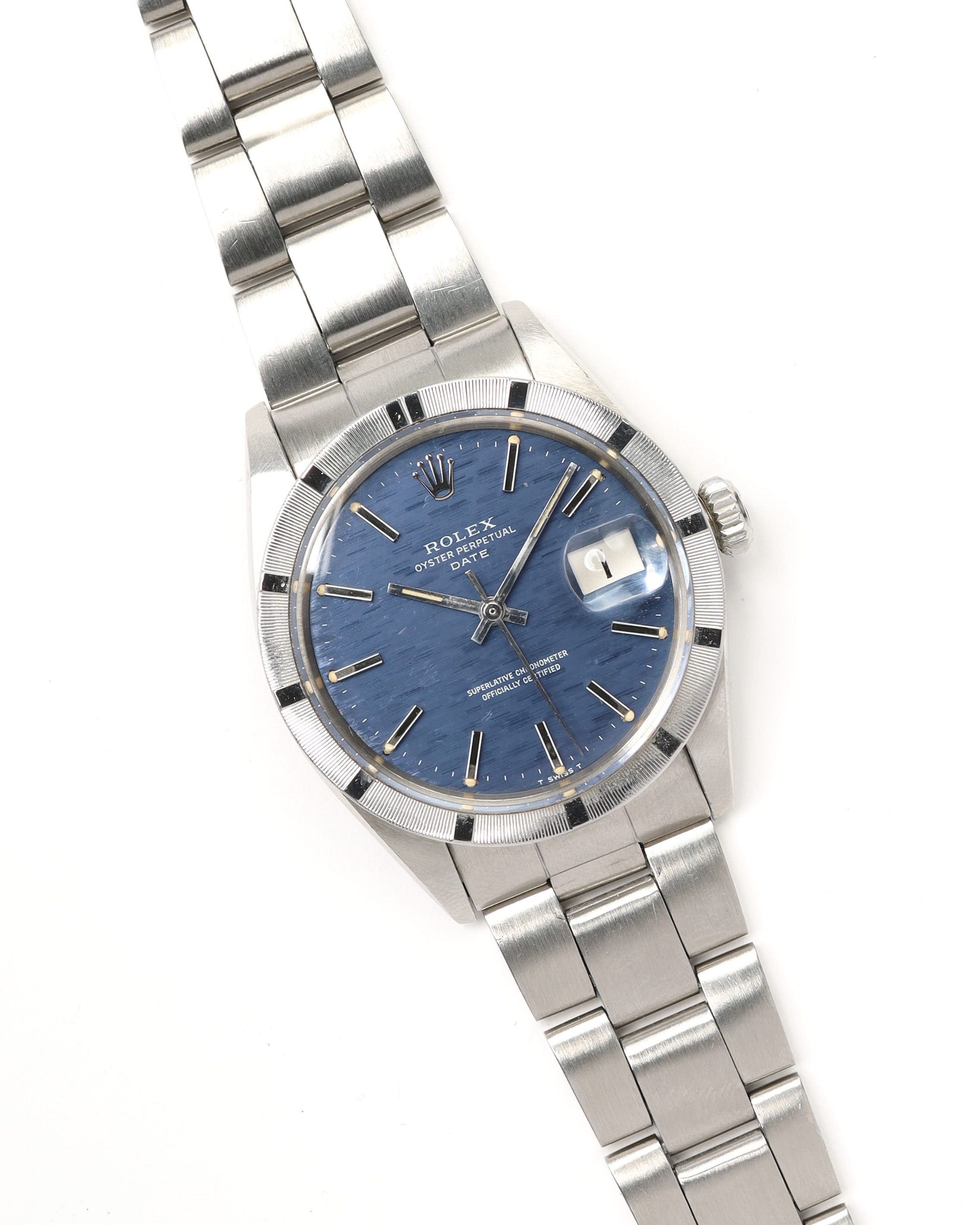 Rolex Oyster Perpetual Date 34mm Rare Dial 1971 Watch In Gray