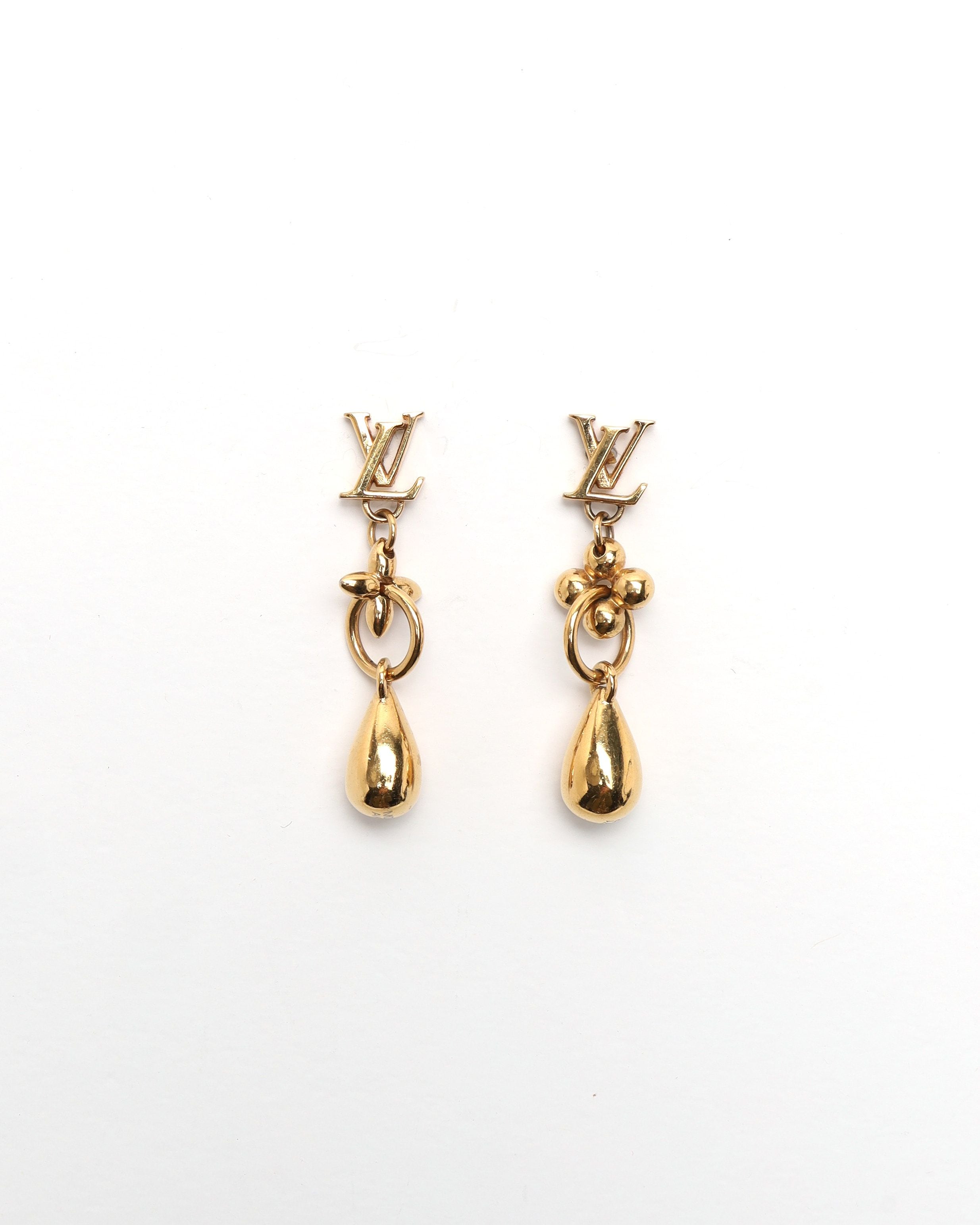 Pre-owned Louis Vuitton Bookle Dreille Pus Flower Earrings