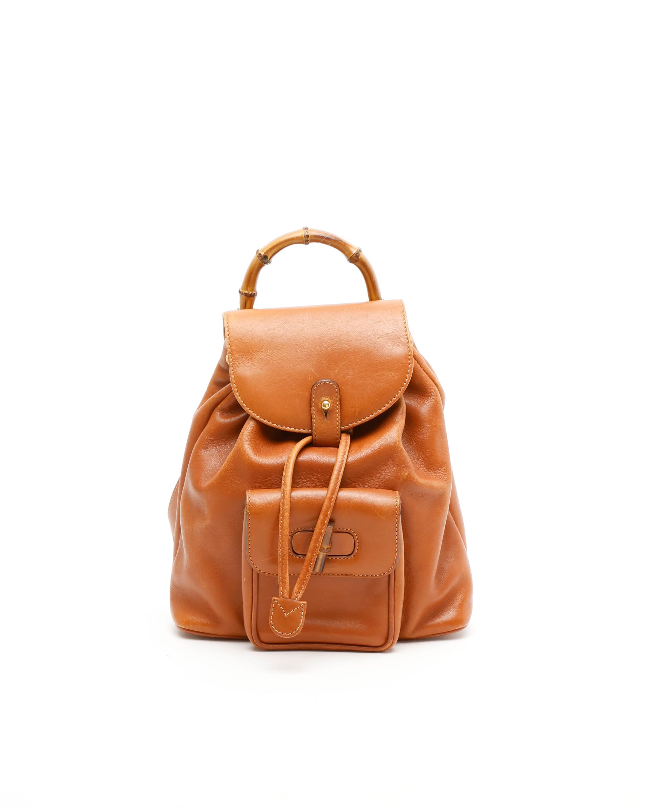 Gucci Bamboo Mini Backpack In Brown