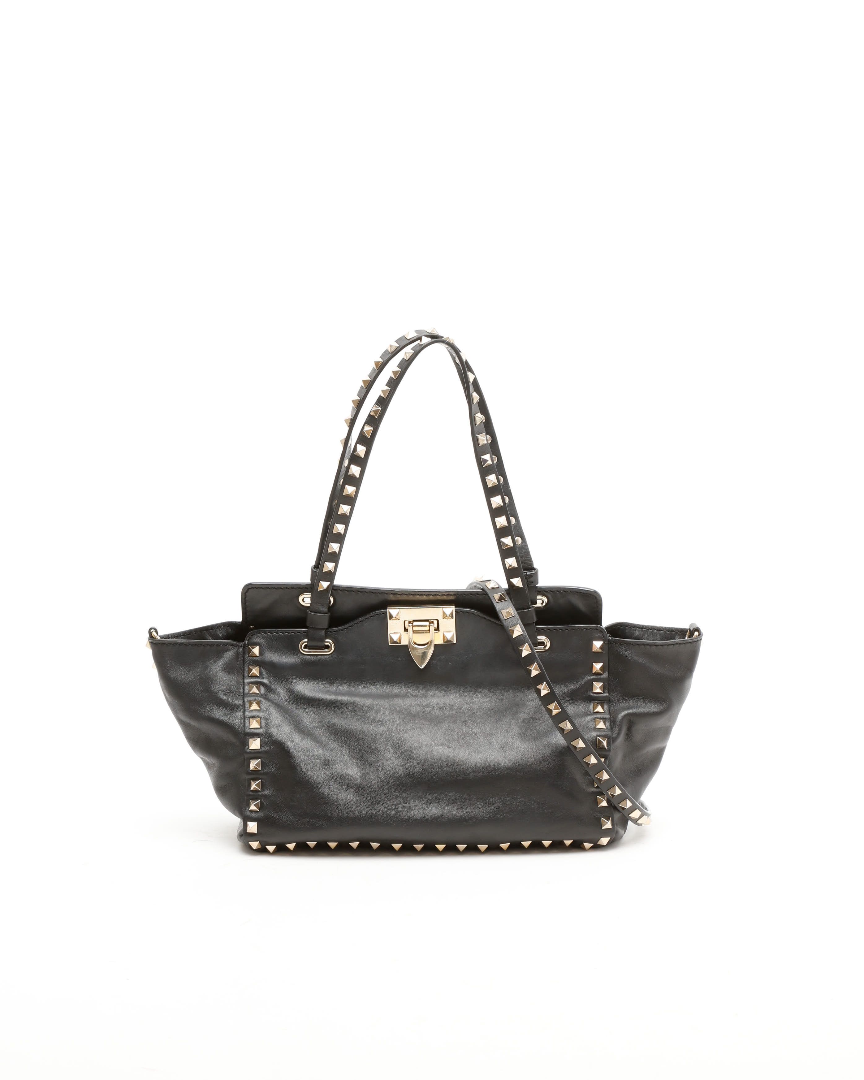 Valentino Small Rockstud Trapeze Tote Bag