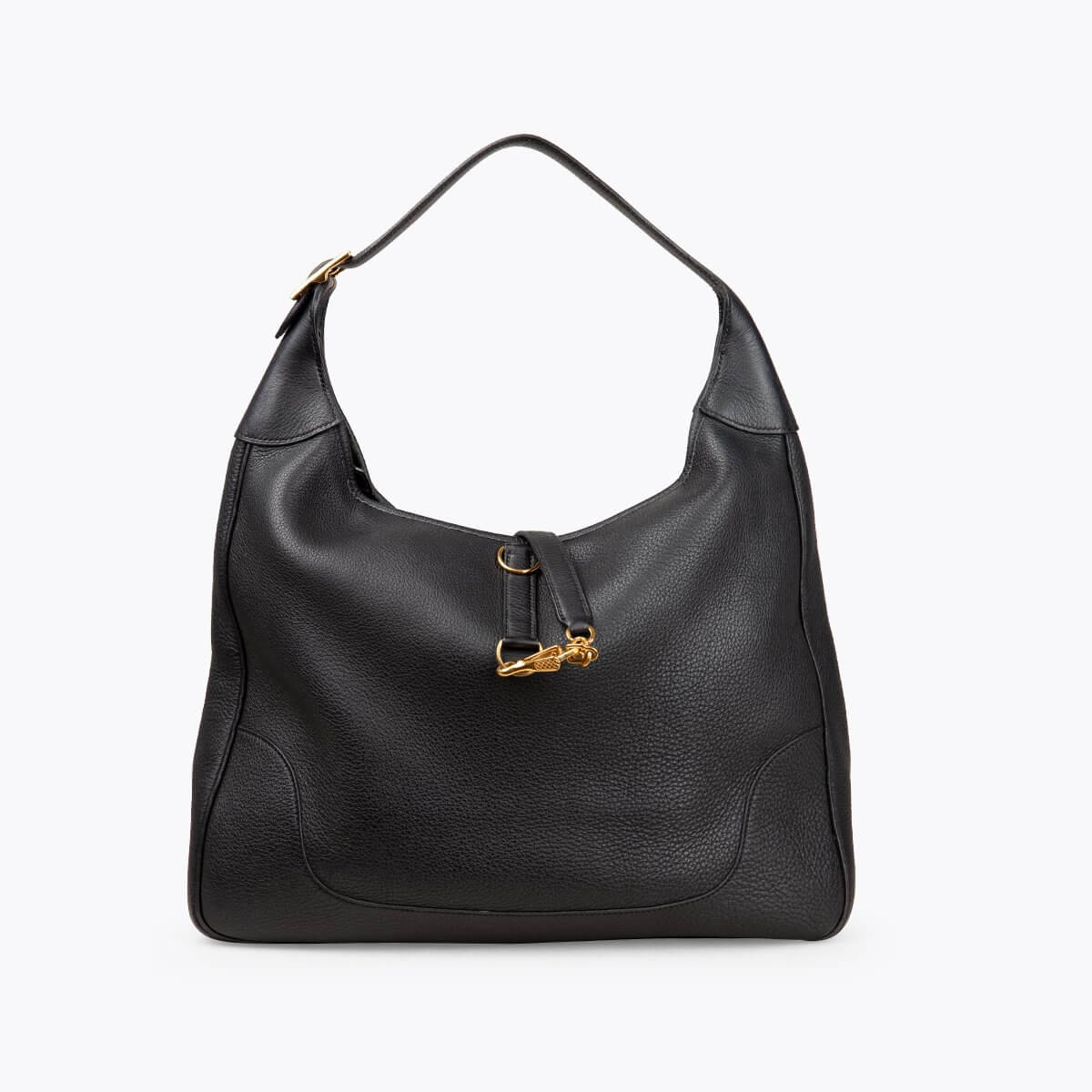 HERMÉS Black Taurillon Clemence Trim II Bag