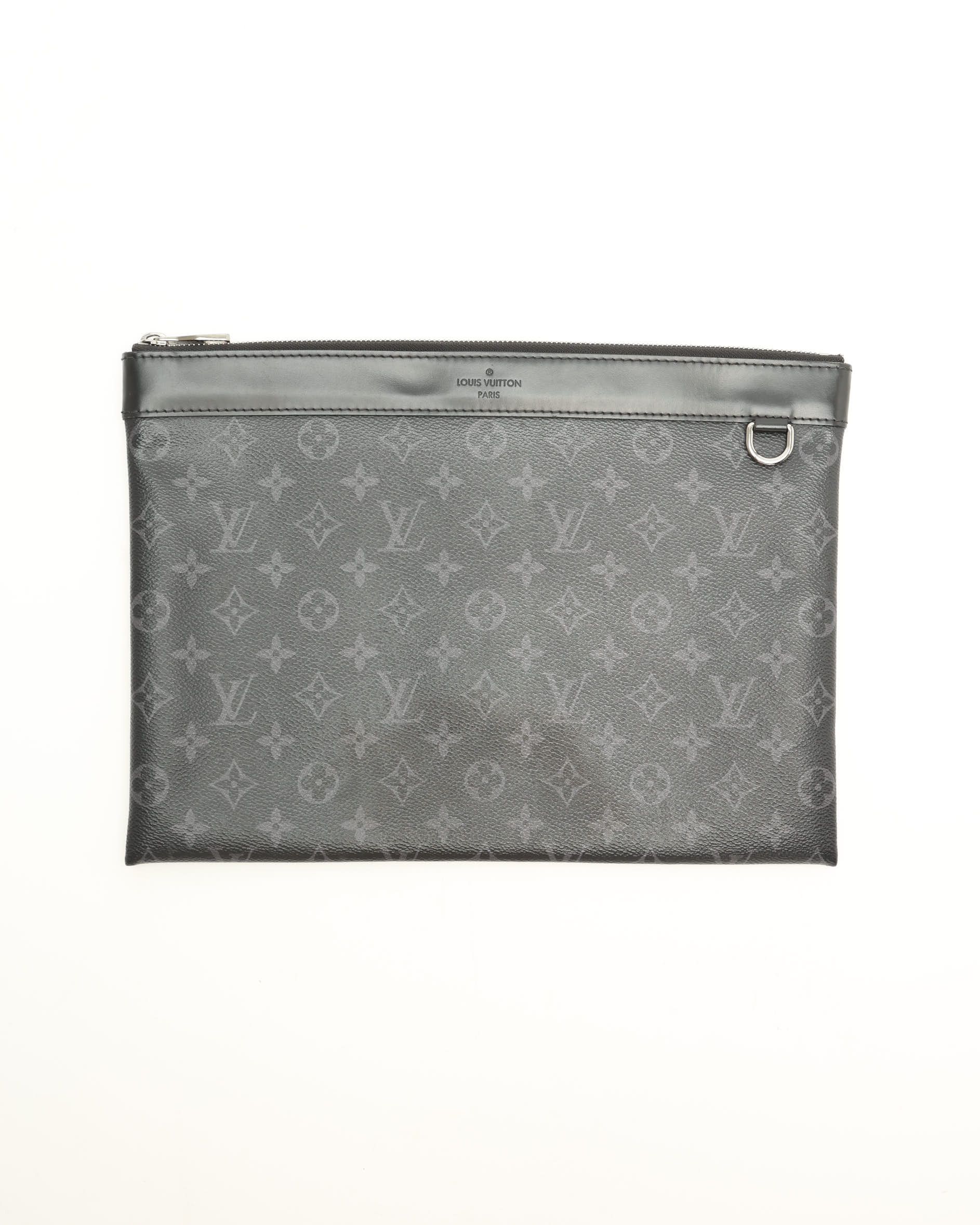 Louis Vuitton Monogram Eclipse Pochette Voyage MM Clutch Bag