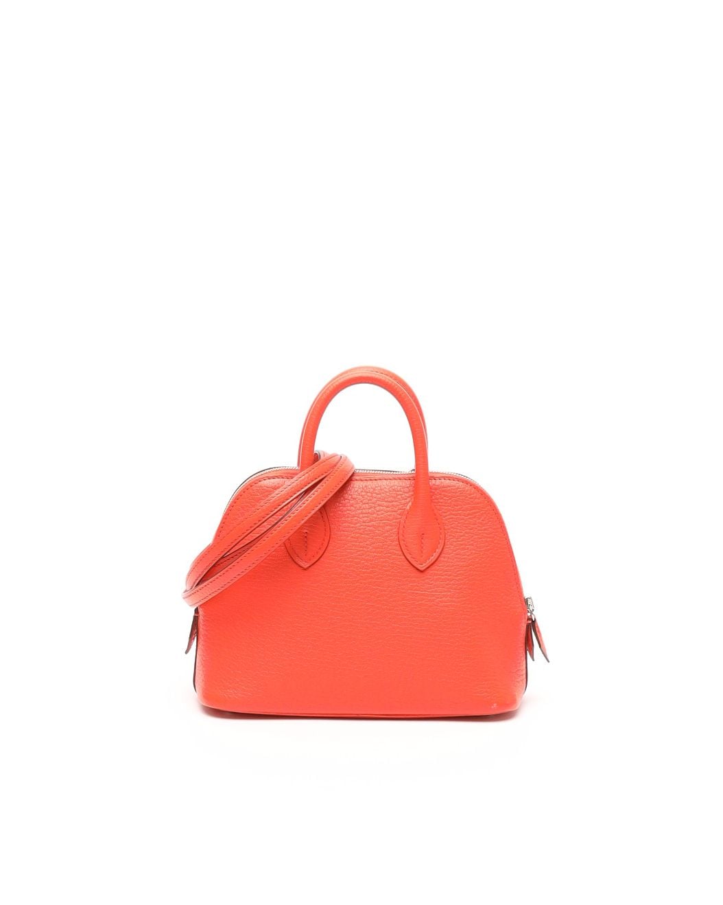 Hermès Bolide Mini 1923 Chevre Mysore Orange Poppy Bag