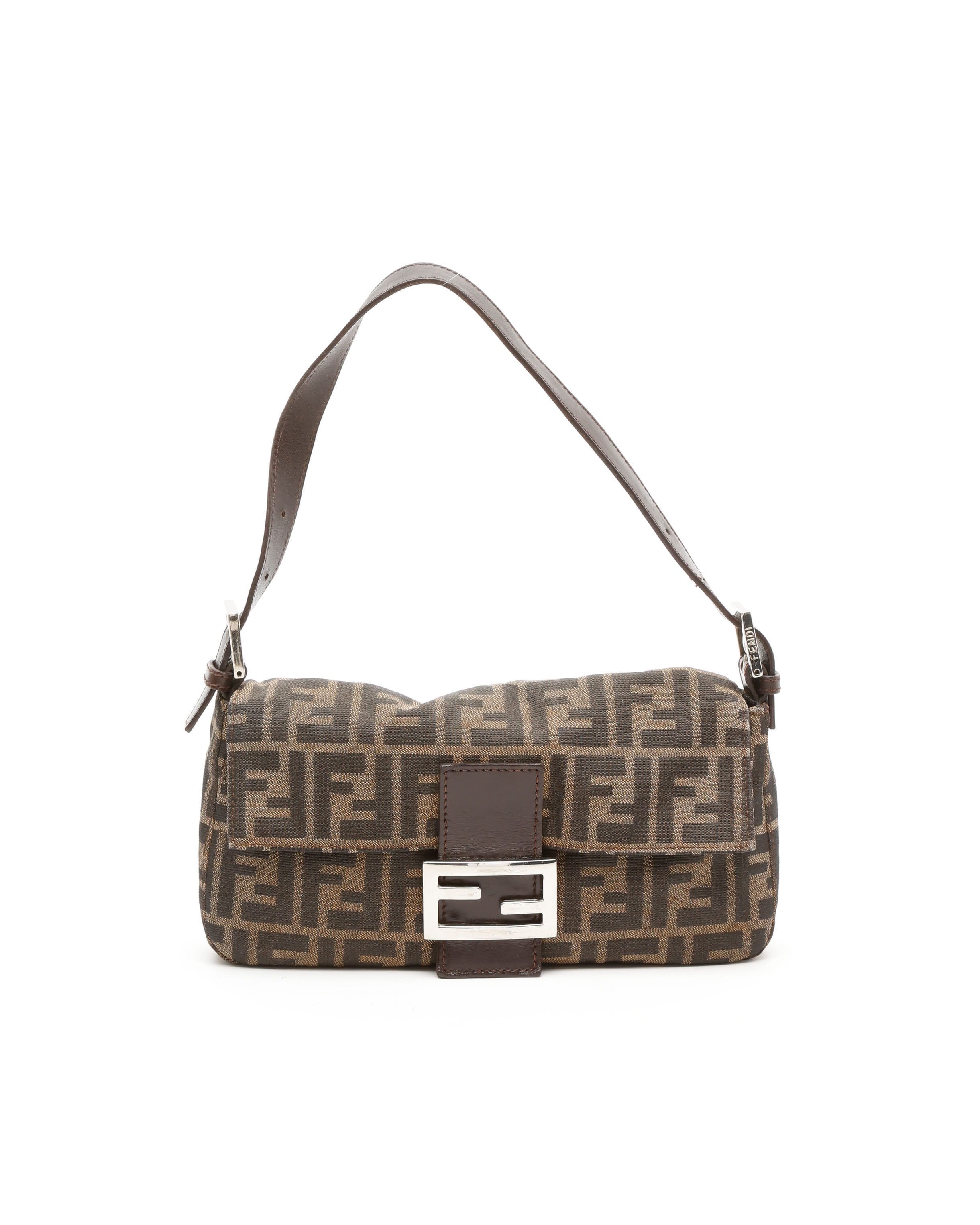 Fendi Zucca Baguette Shoulder Bag