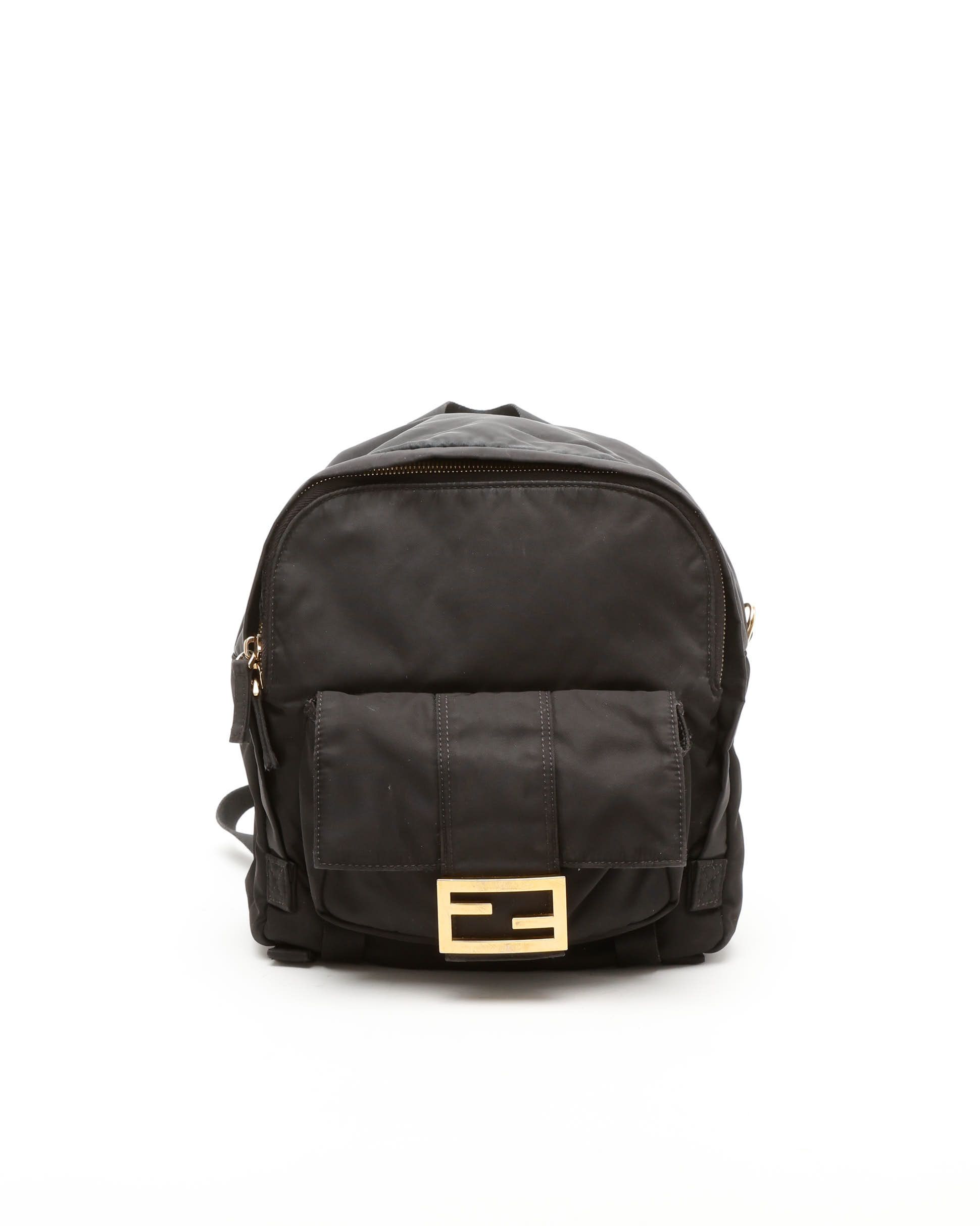 Fendi Baguette Backpack In Black