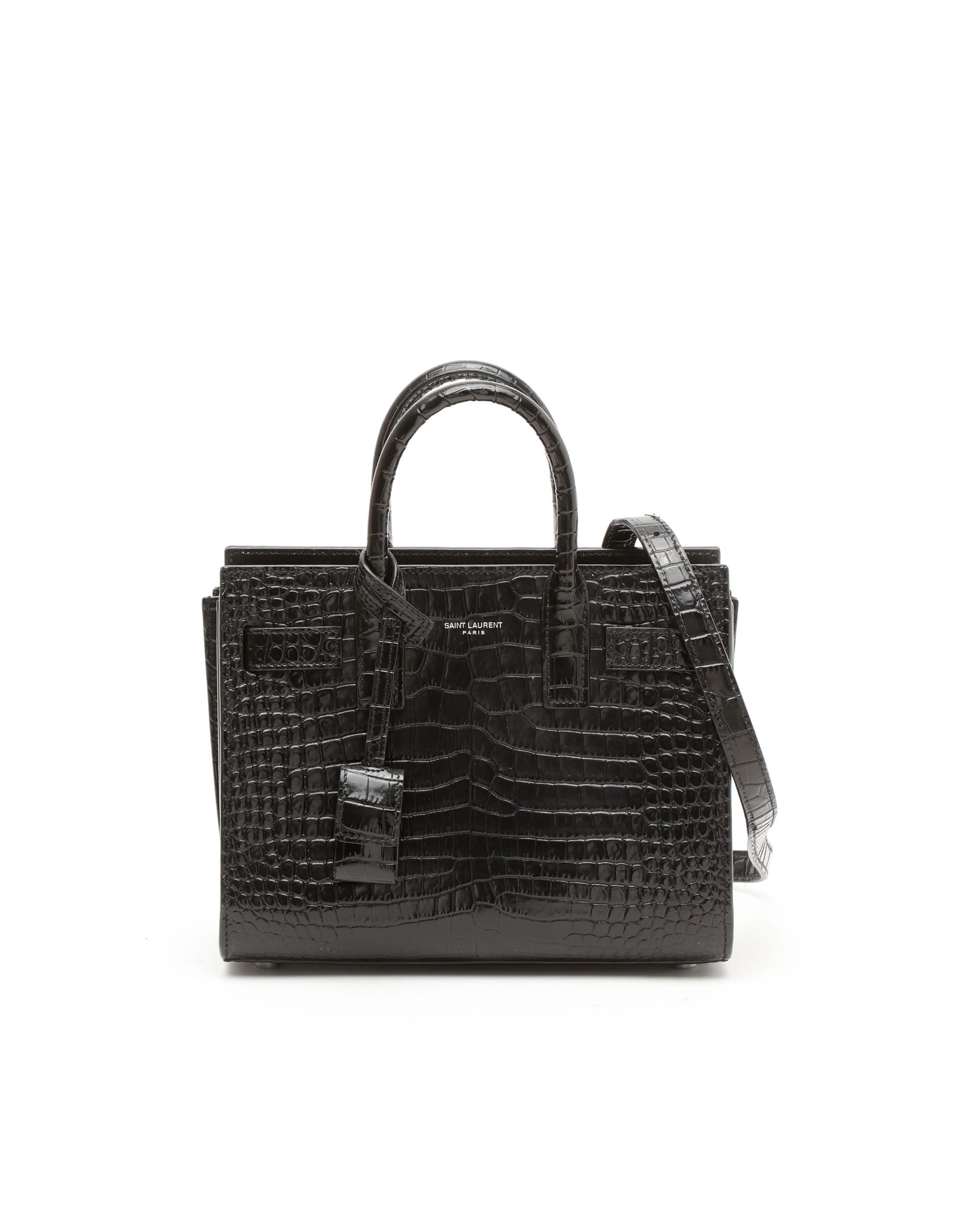 Saint Laurent Croc Nano Sac De Jour Bag
