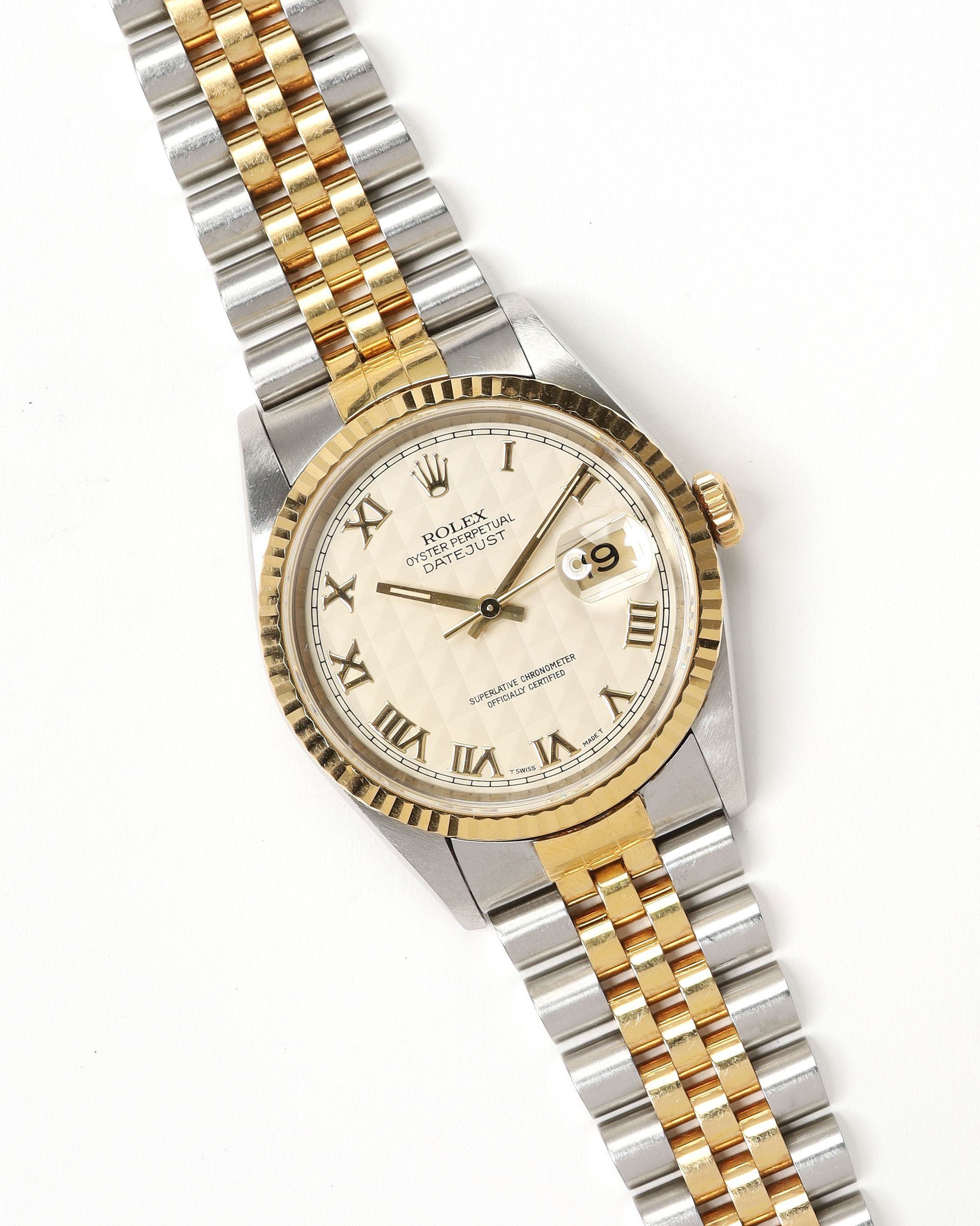 Rolex Datejust 36mm Rare Pyramid Dial 1995 Watch