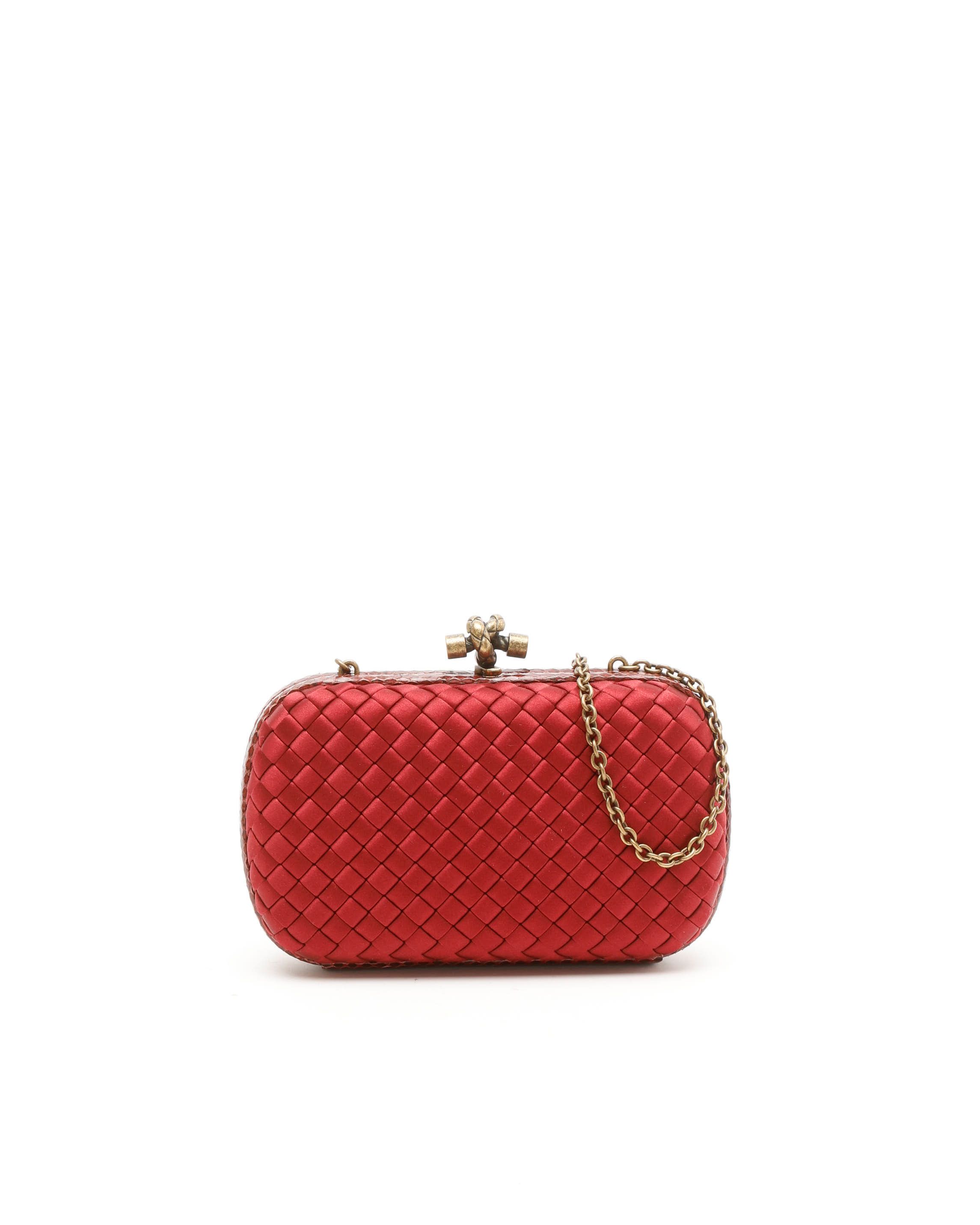 Bottega Veneta Knot Chain Clutch Bag