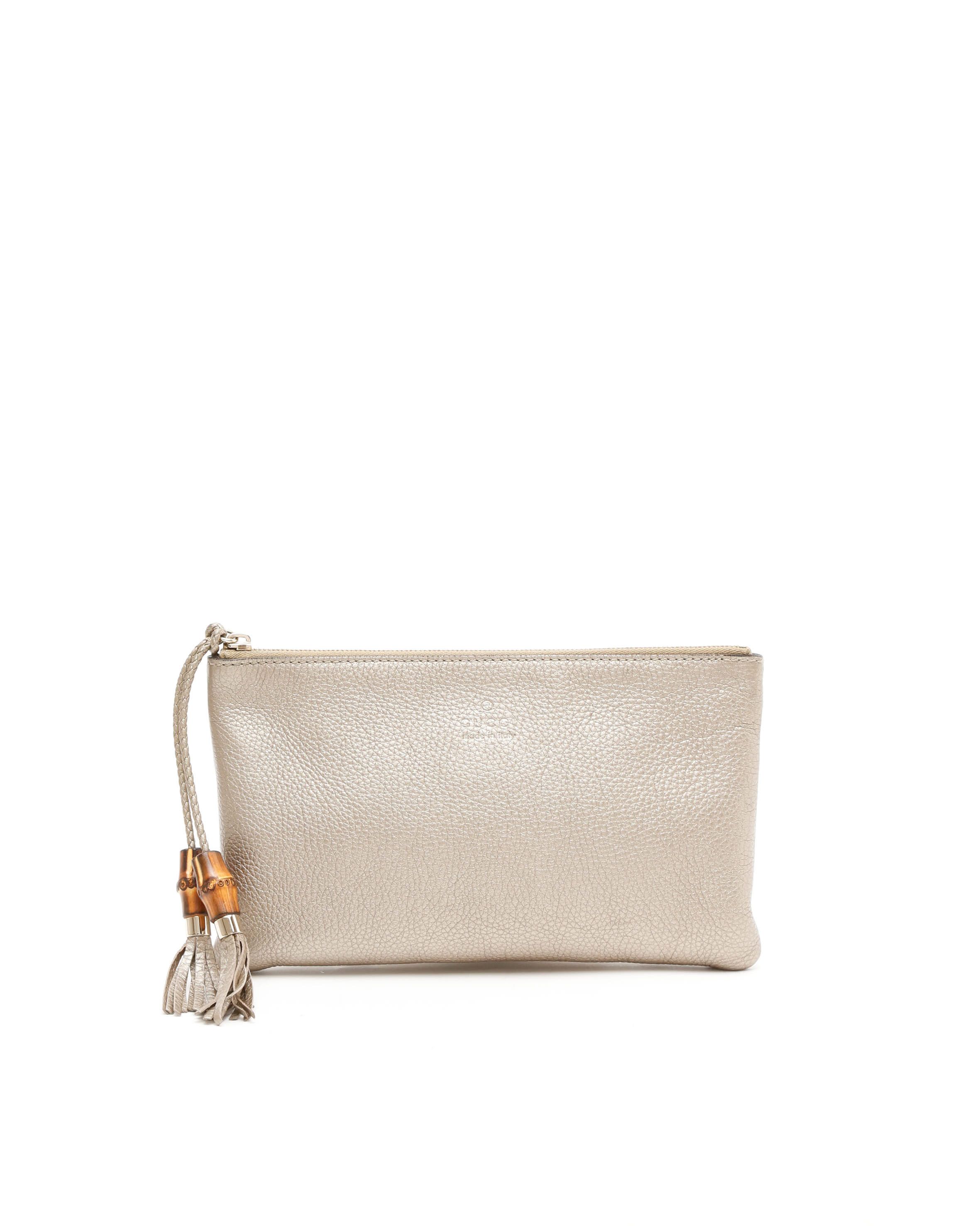 Gucci Bamboo Tassel Clutch Bag