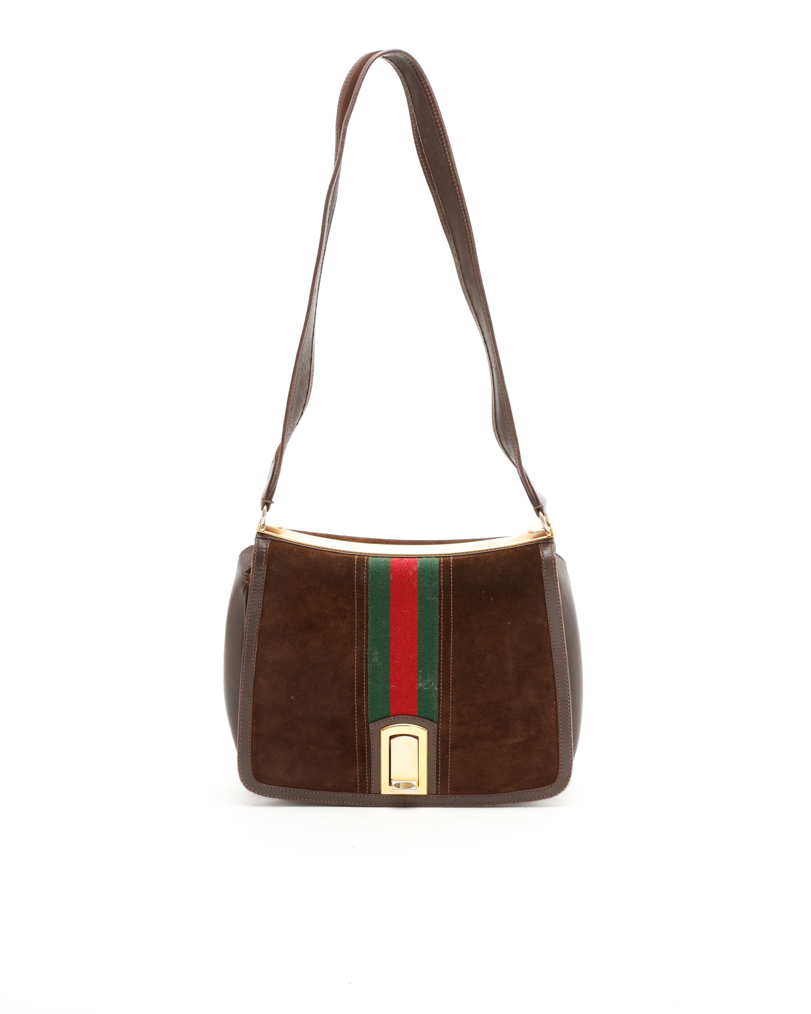 Gucci Suede Sherry Line Shoulder Bag