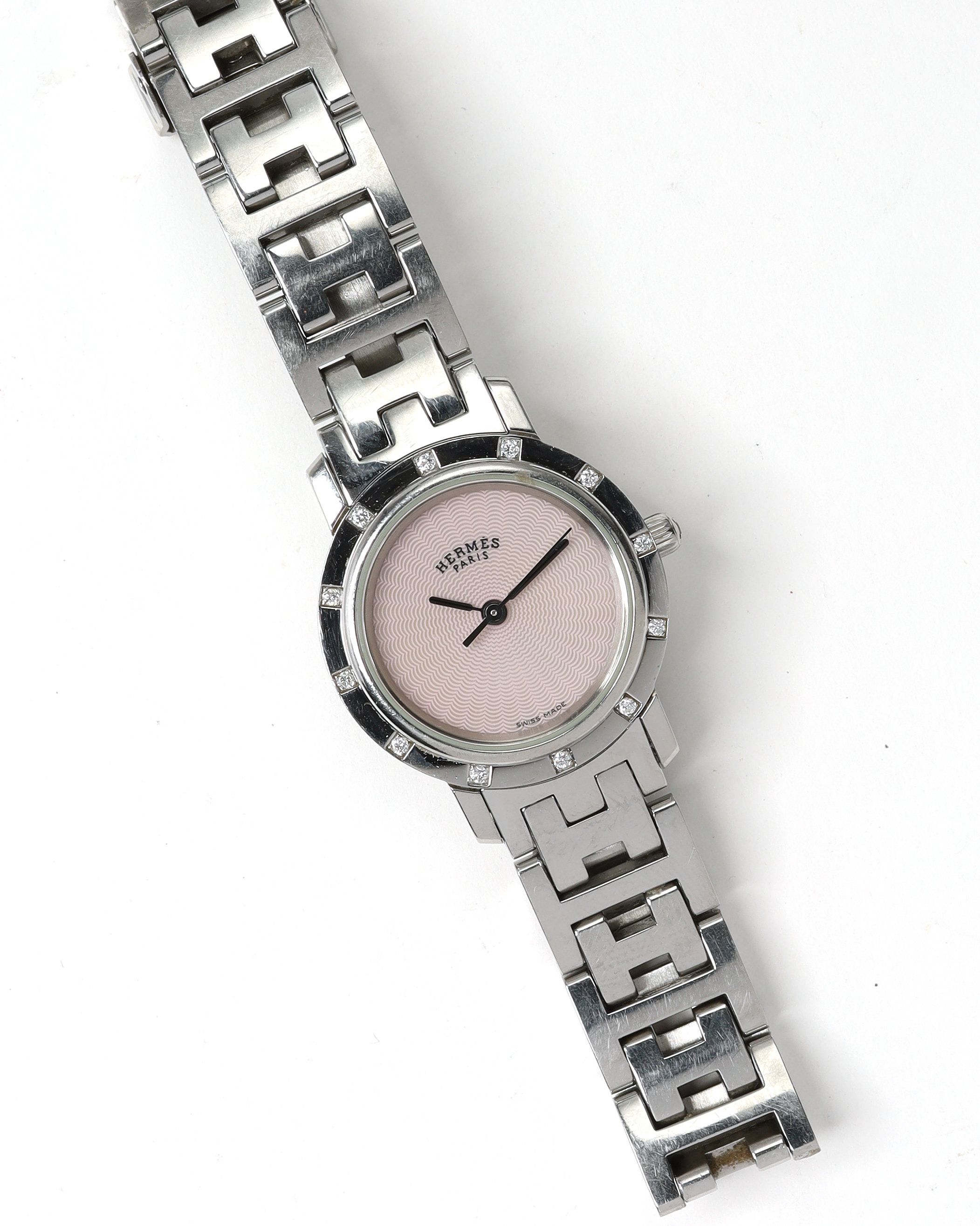 Herm&egrave;s Clipper 24mm Diamond Full Set Watch