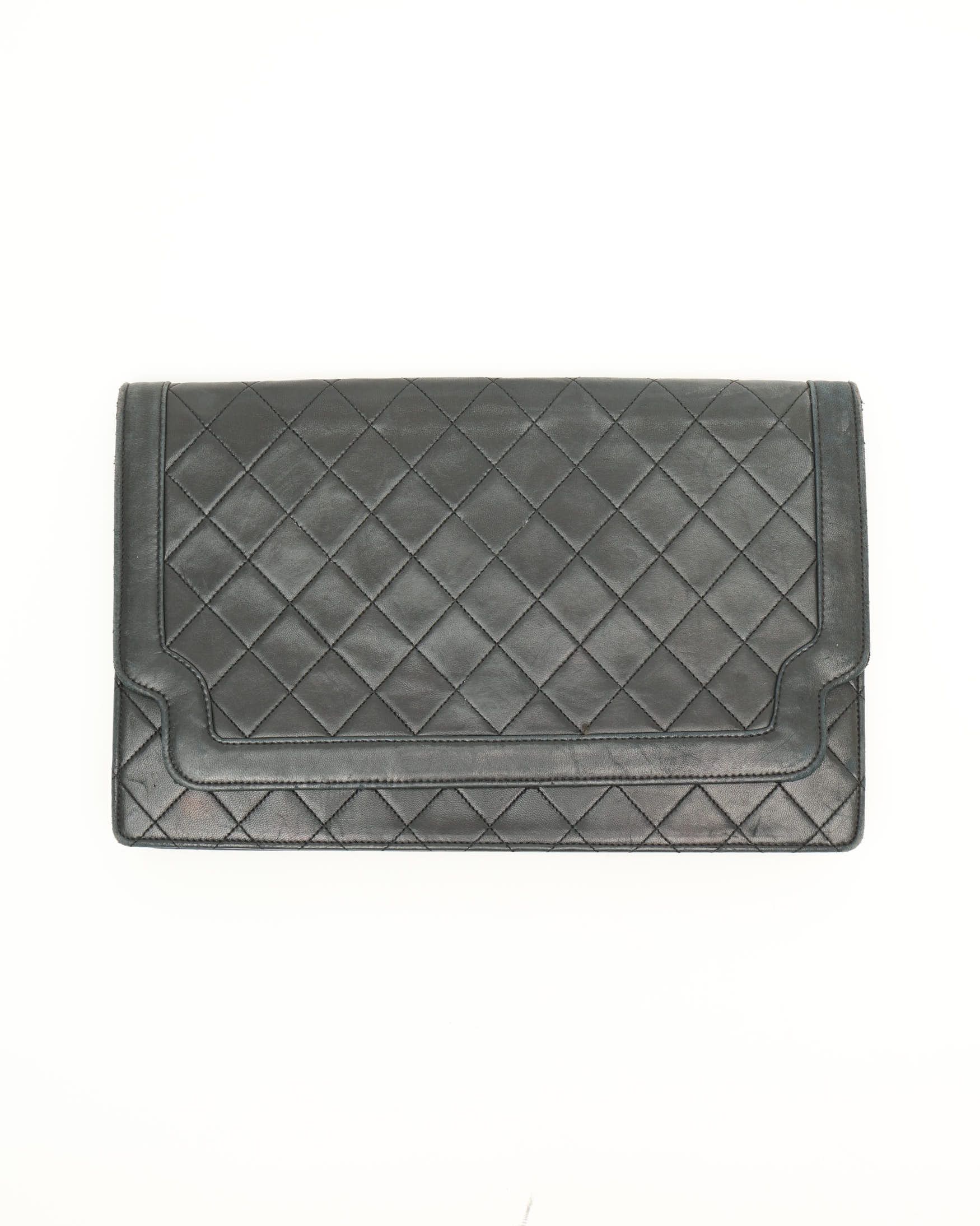 Chanel Vintage Leather Clutch Bag