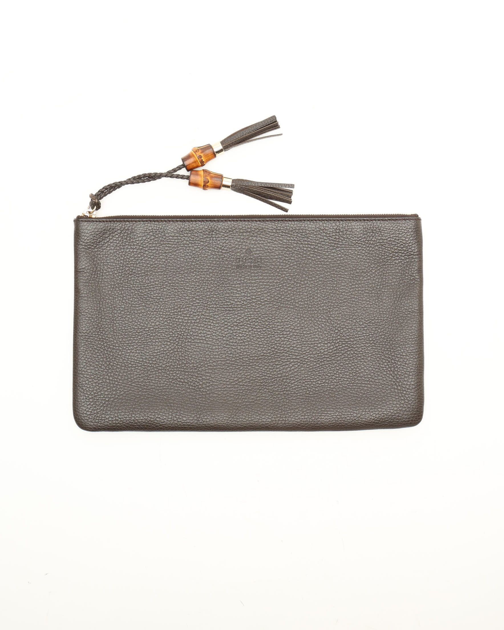 Gucci Bamboo Tassel Clutch Bag