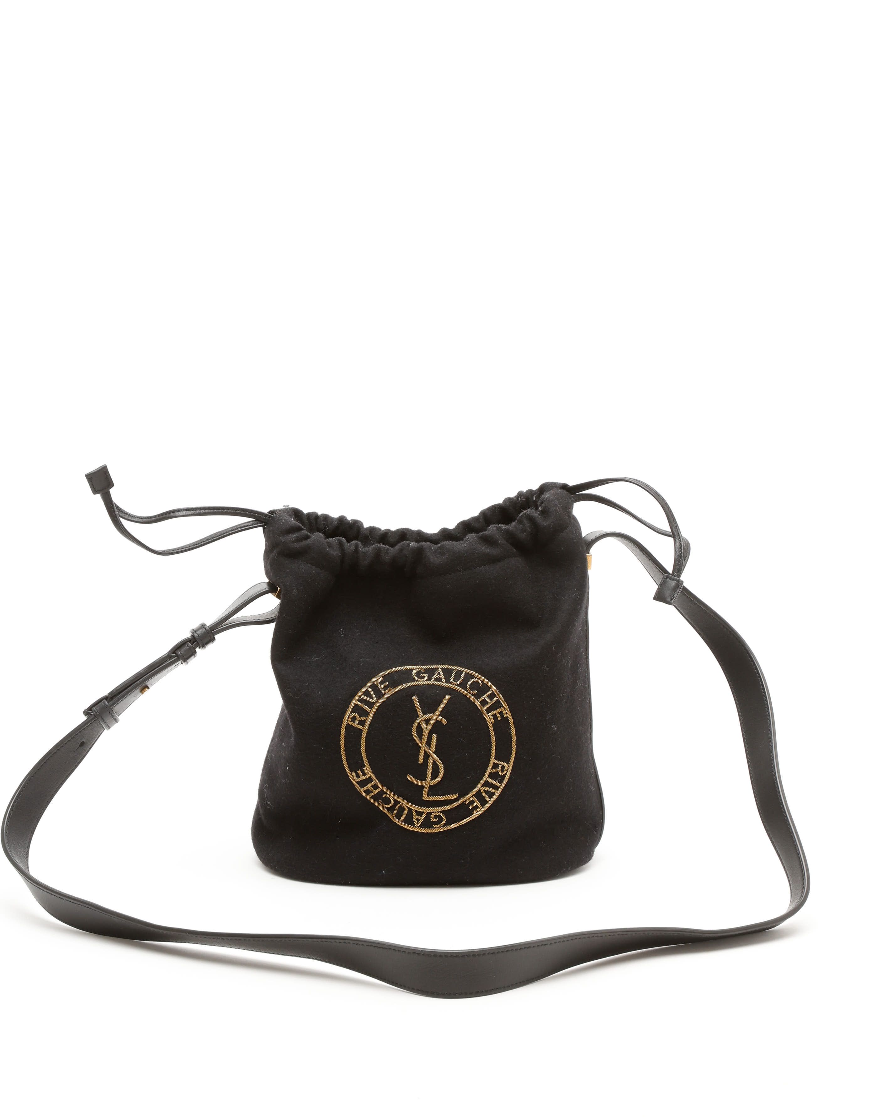 Saint Laurent Wool Rive Gauche Bucket Bag