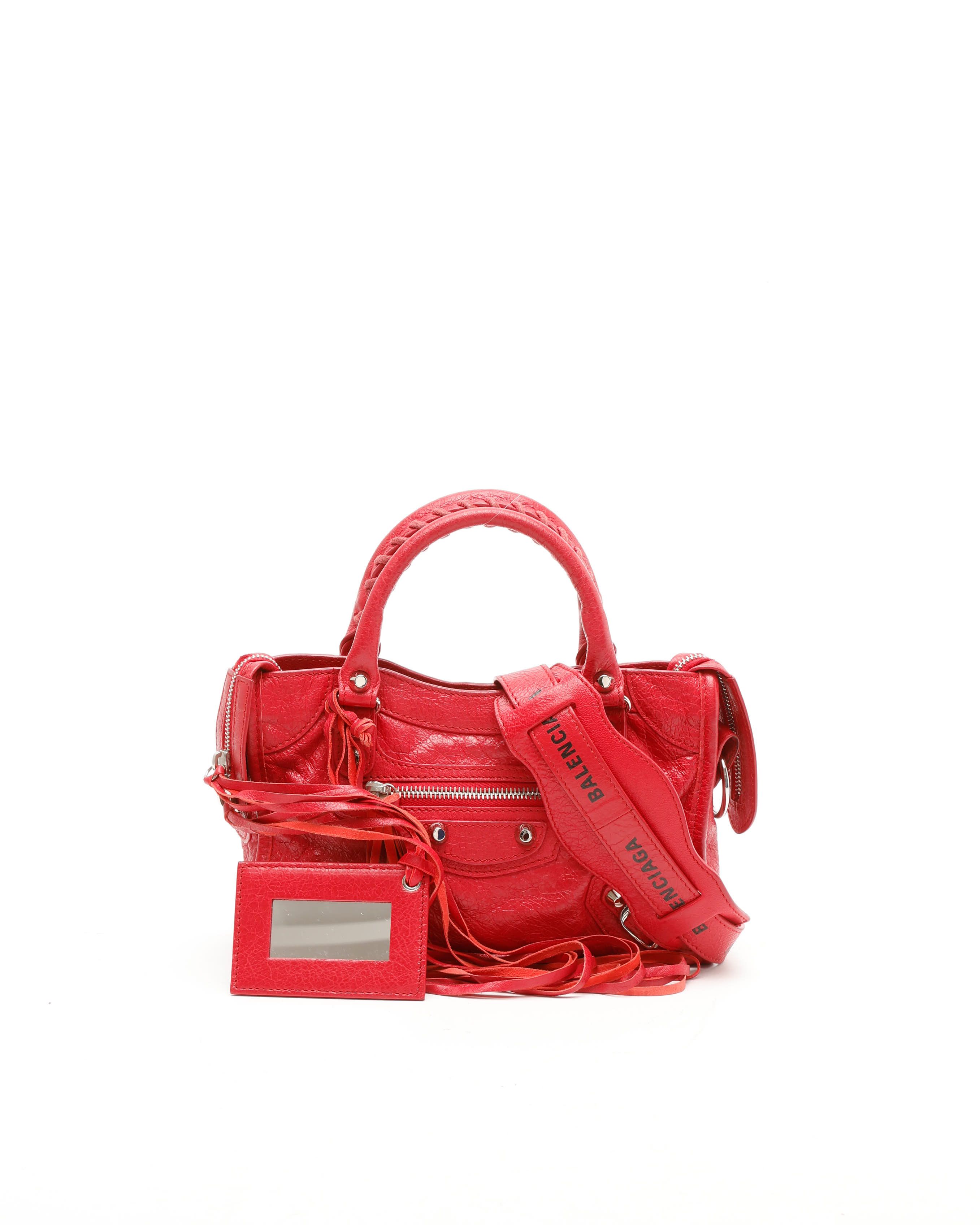 Balenciaga Classic Motocross Metallic Edge Mini City Bag