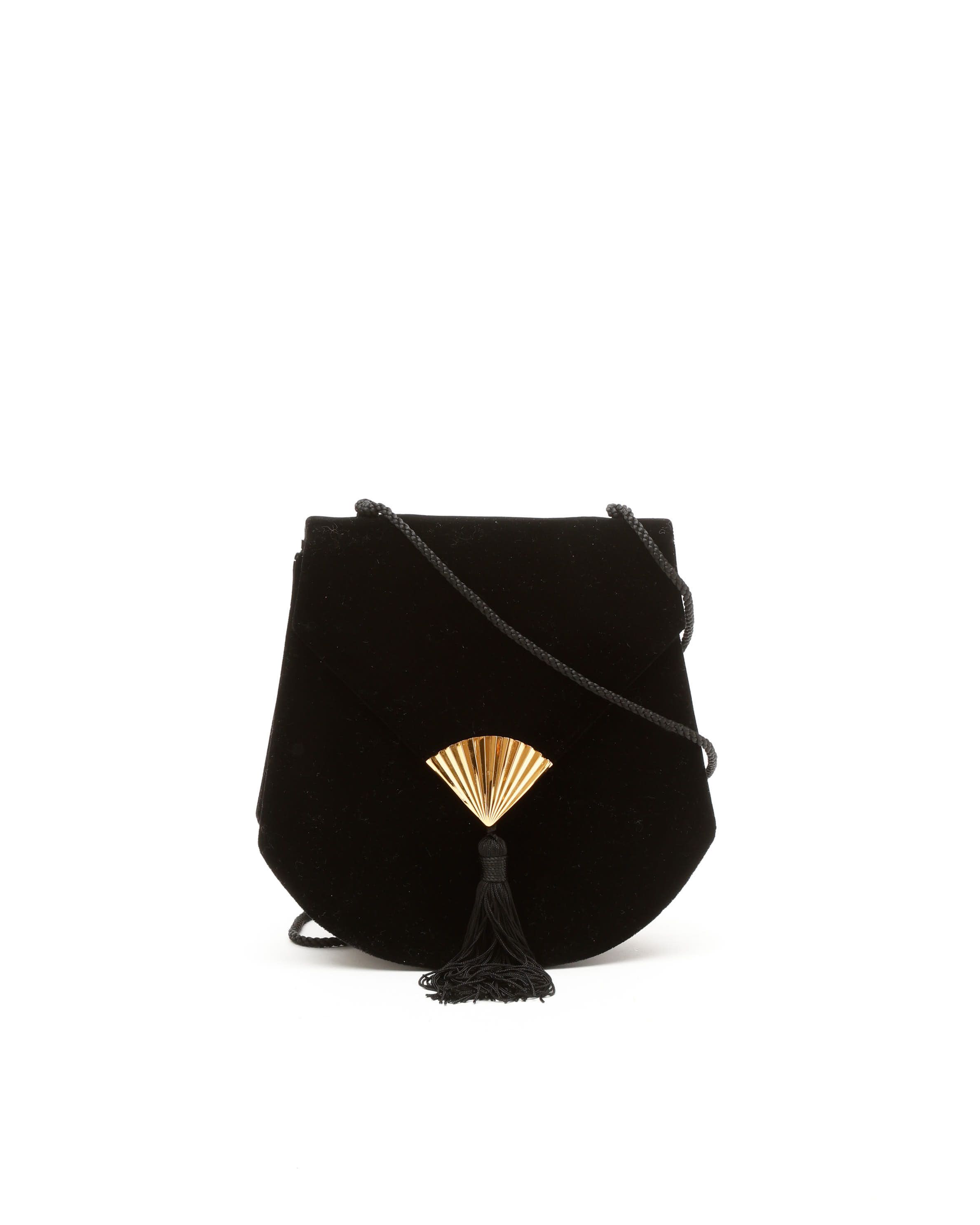 Saint Laurent Velvet Tassel Evening Bag