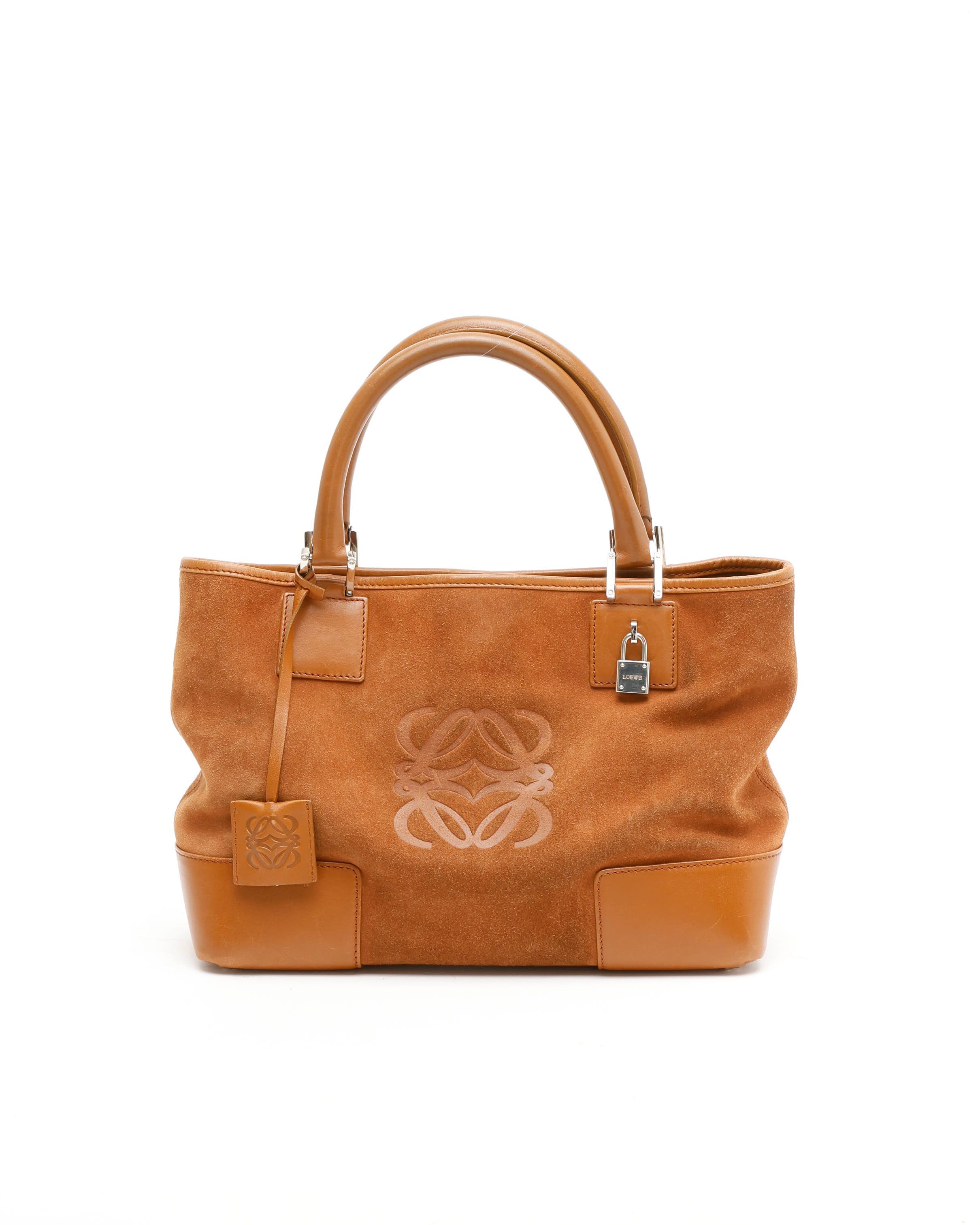 Loewe Small Suede Anagram Tote Bag