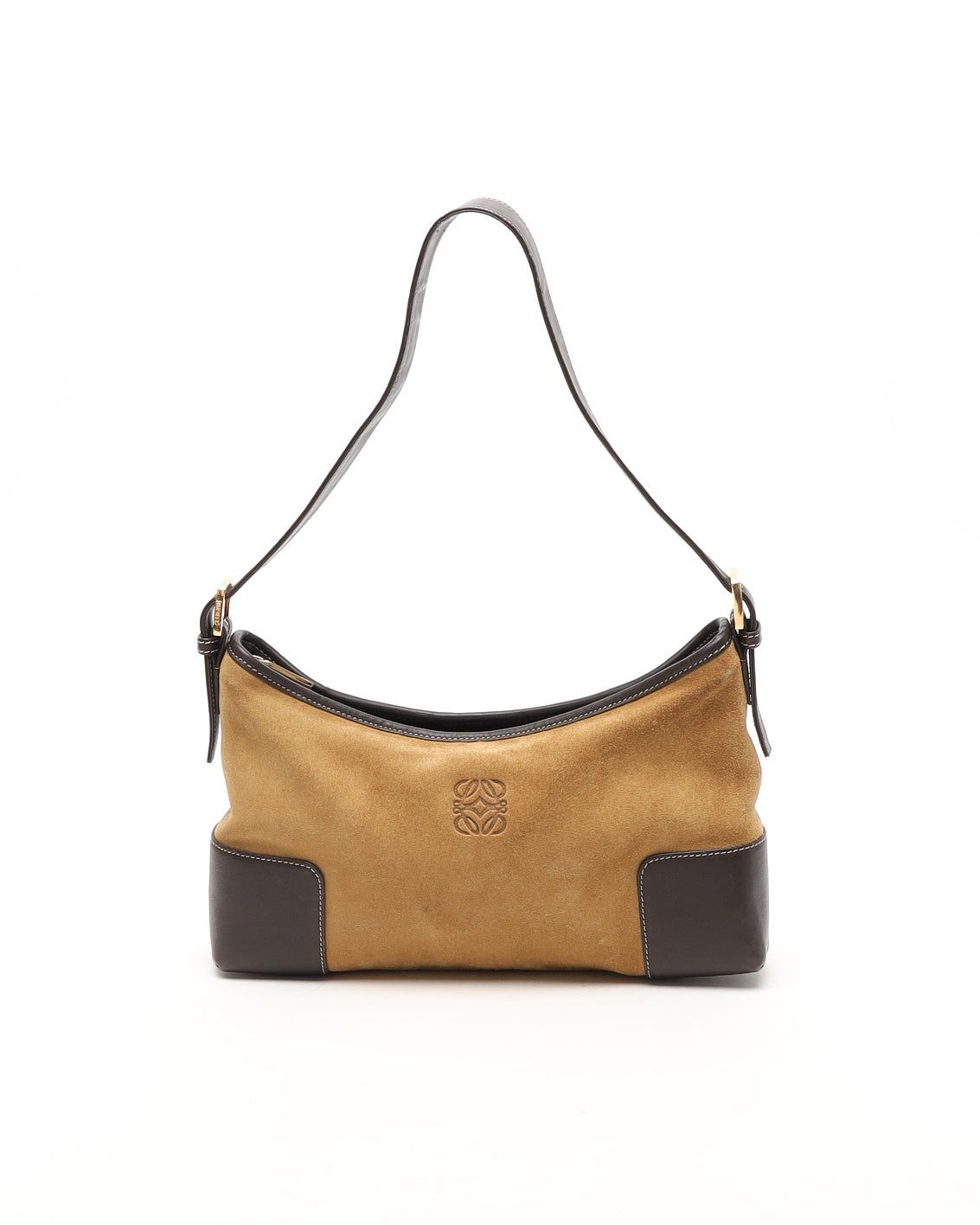Loewe Anagram Suede Shoulder Bag