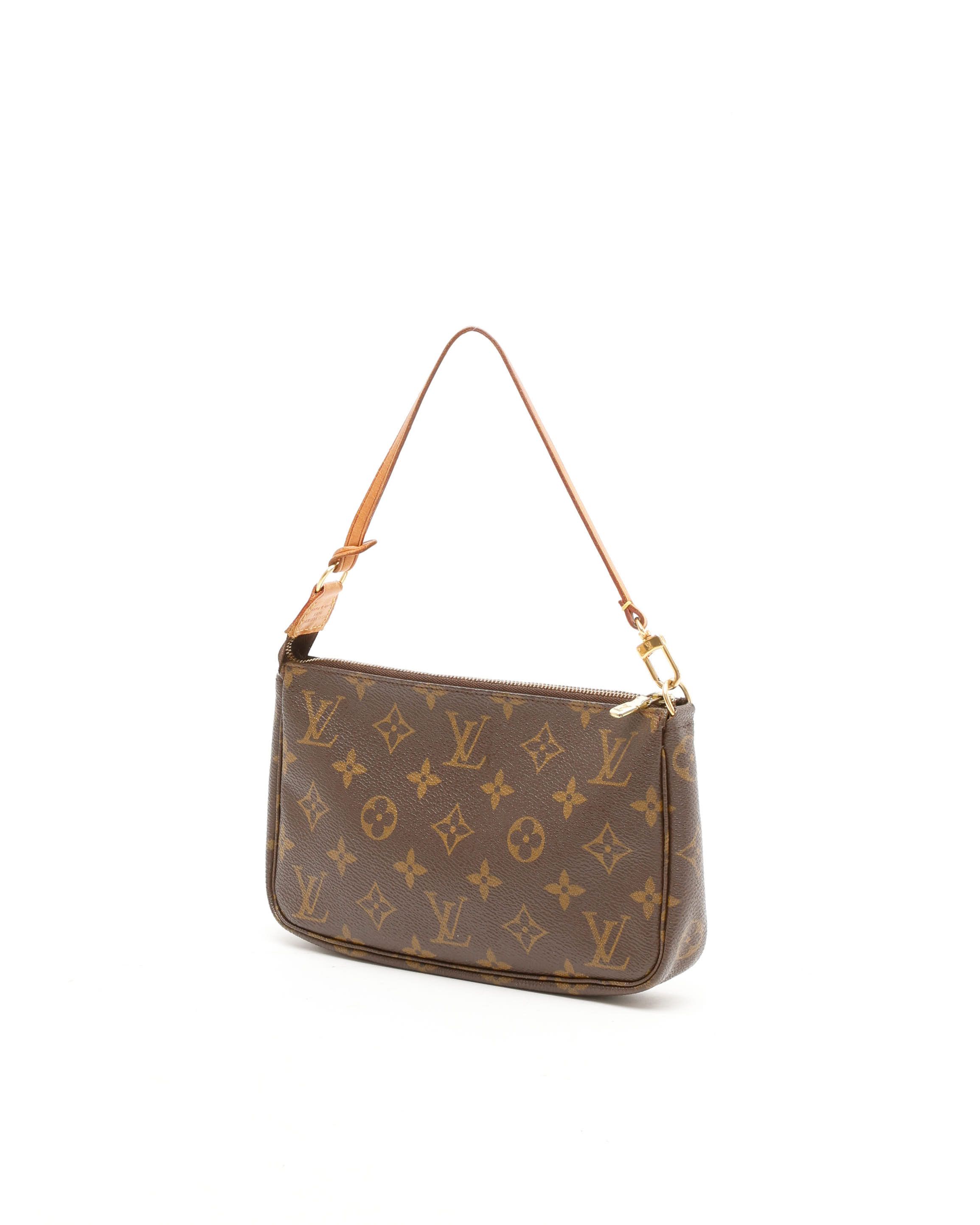 Louis Vuitton Monogram Pochette Accessoires Bag w. Short & Long Strap
