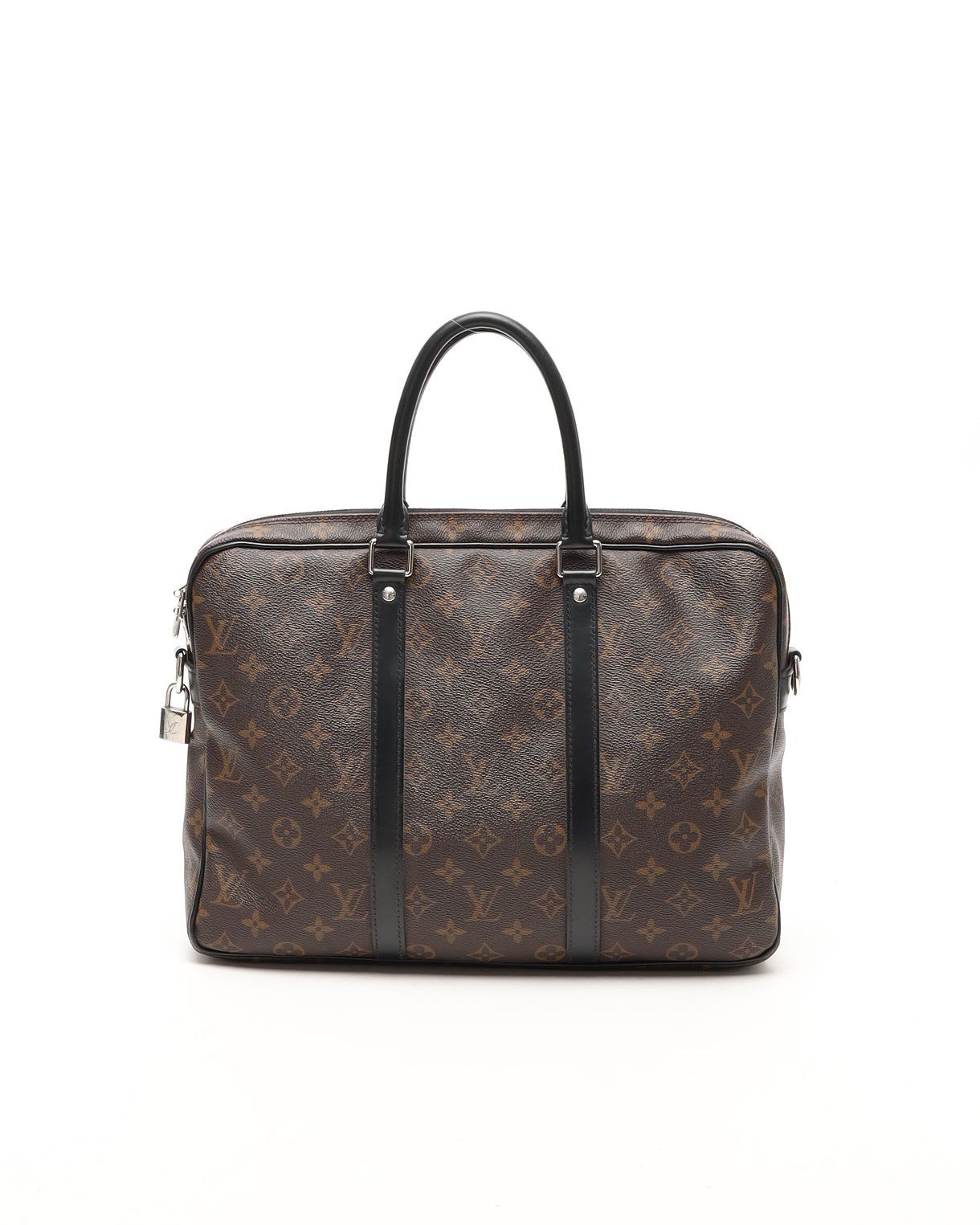 Louis Vuitton Porte Documents Voyage Monogram Macassar Business Bag