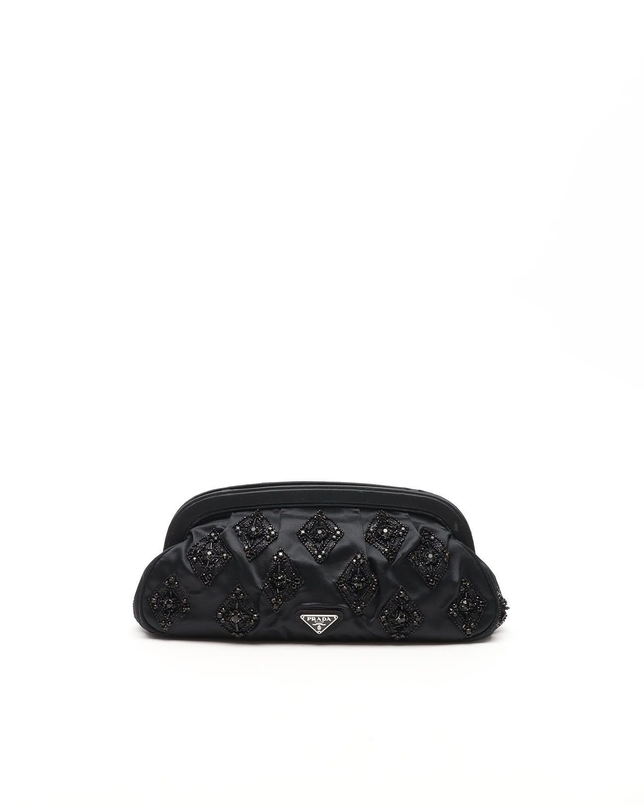 Prada Beaded Satin Clutch