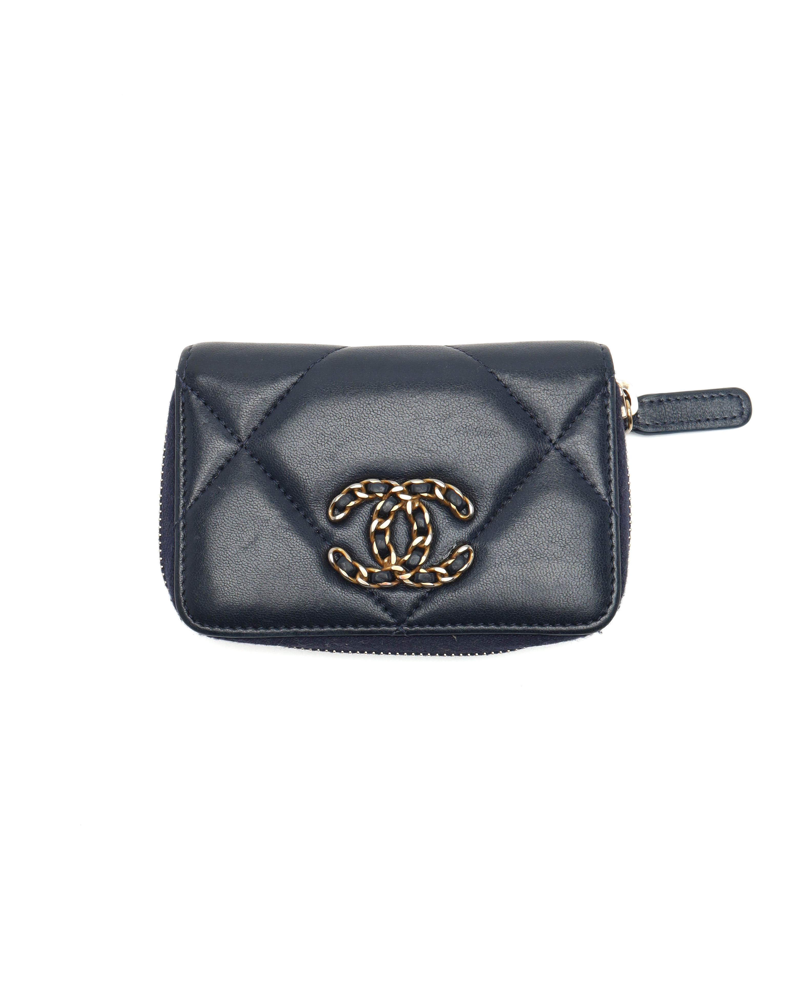Chanel Lambskin Zip Around Card Holder