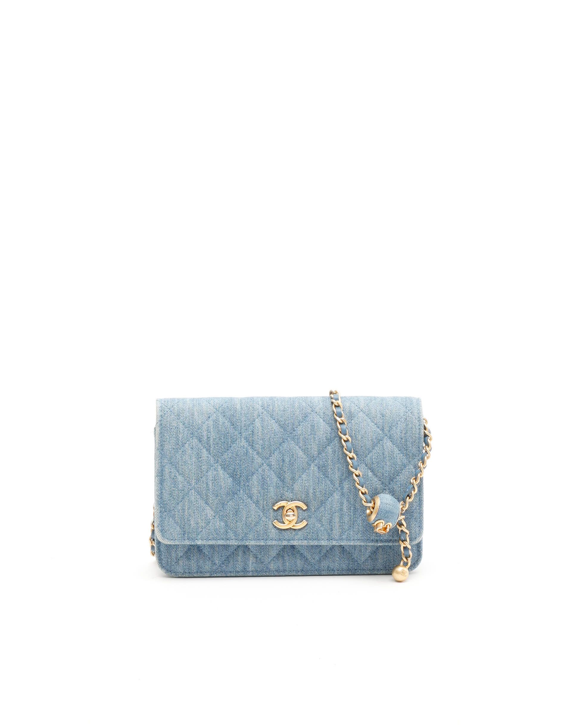 Chanel Chanel Denim CC Pearl Crush Wallet On Chain Bag