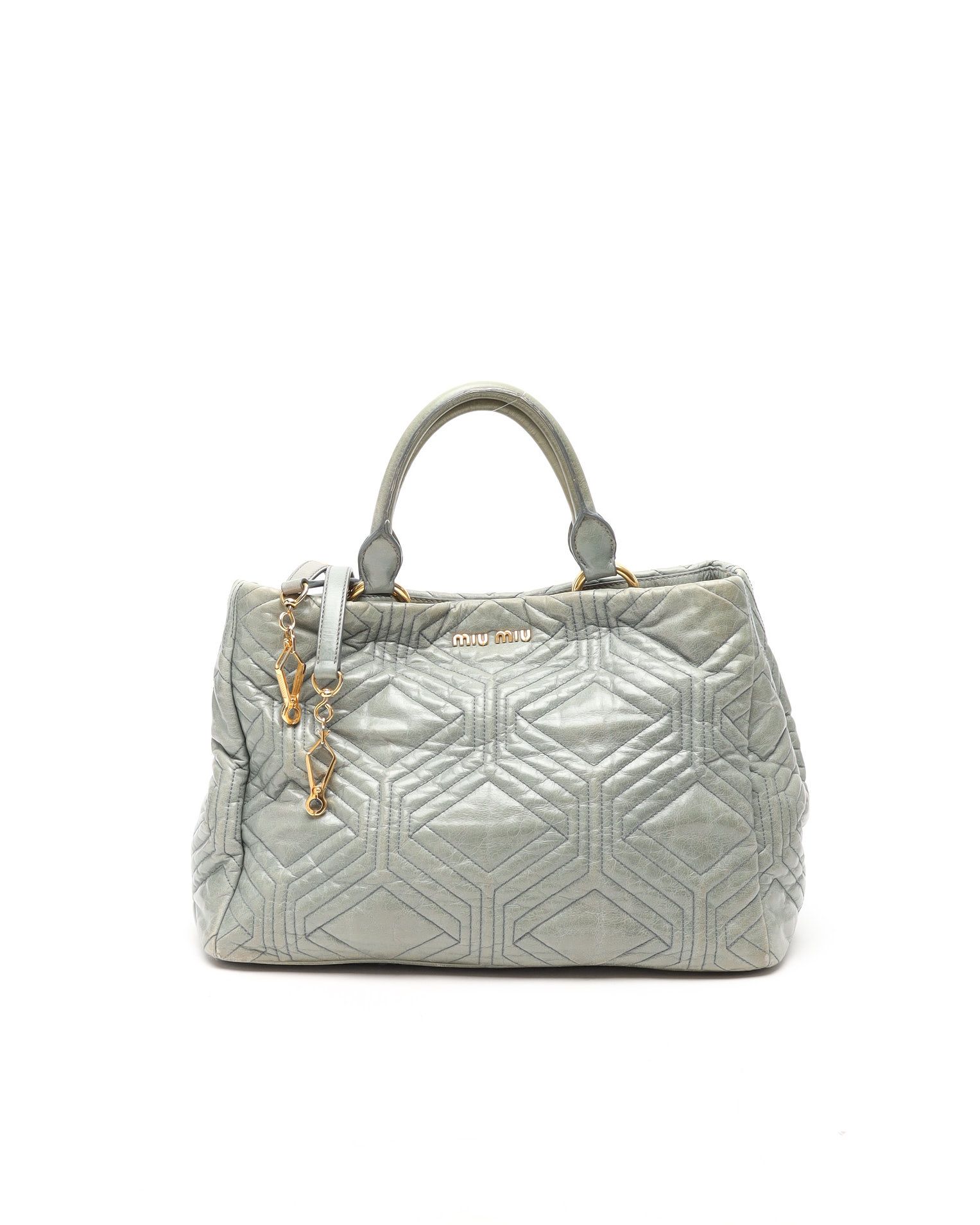 MIU MIU Vitello Shine Tote Bag